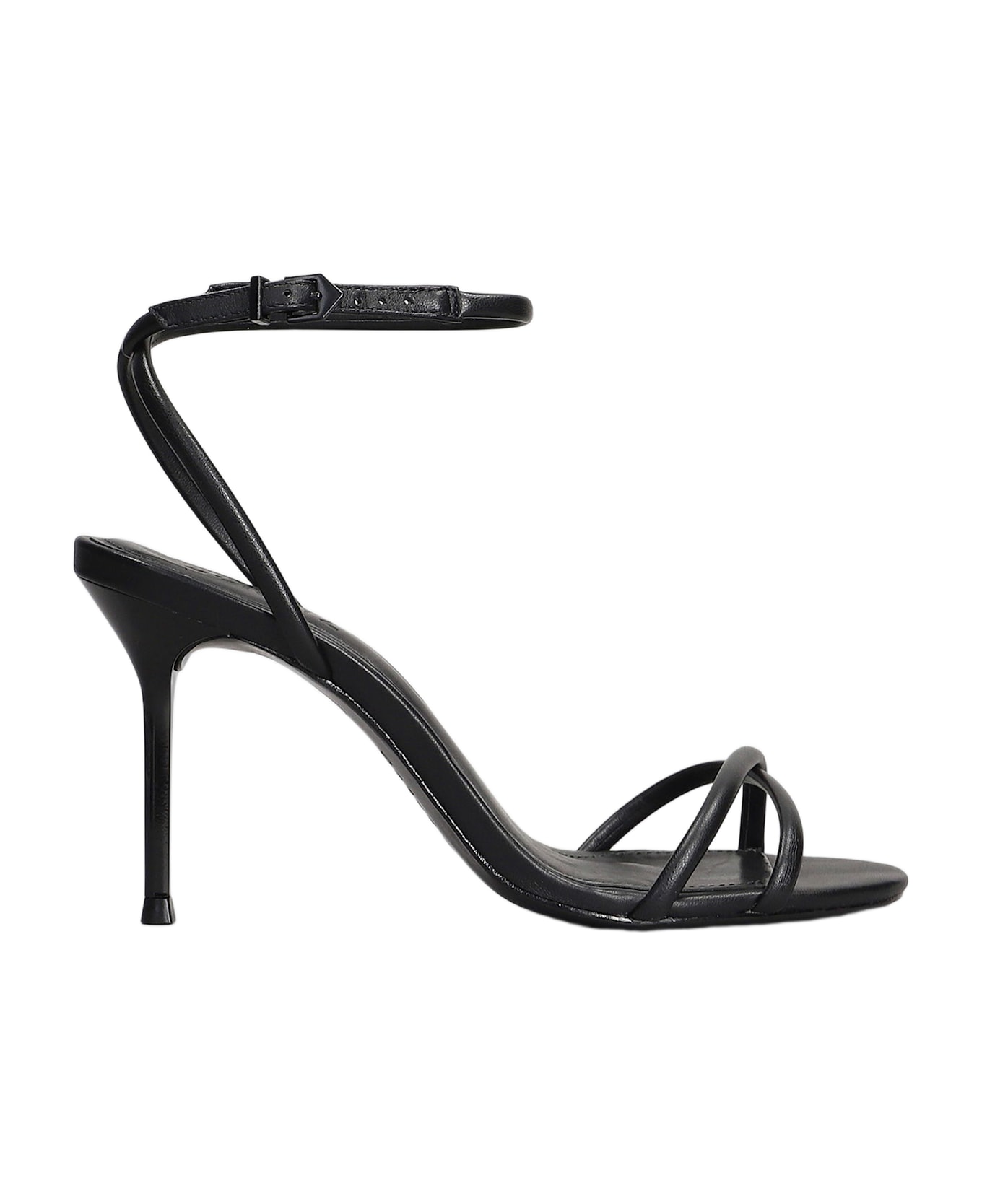 Schutz Sandals In Black Leather - black