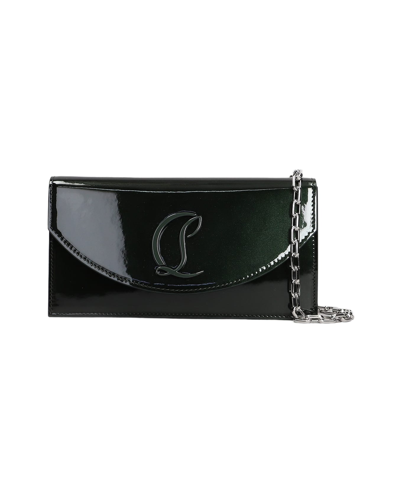 Christian Louboutin Loubi54 Clutch In Green Leather - green