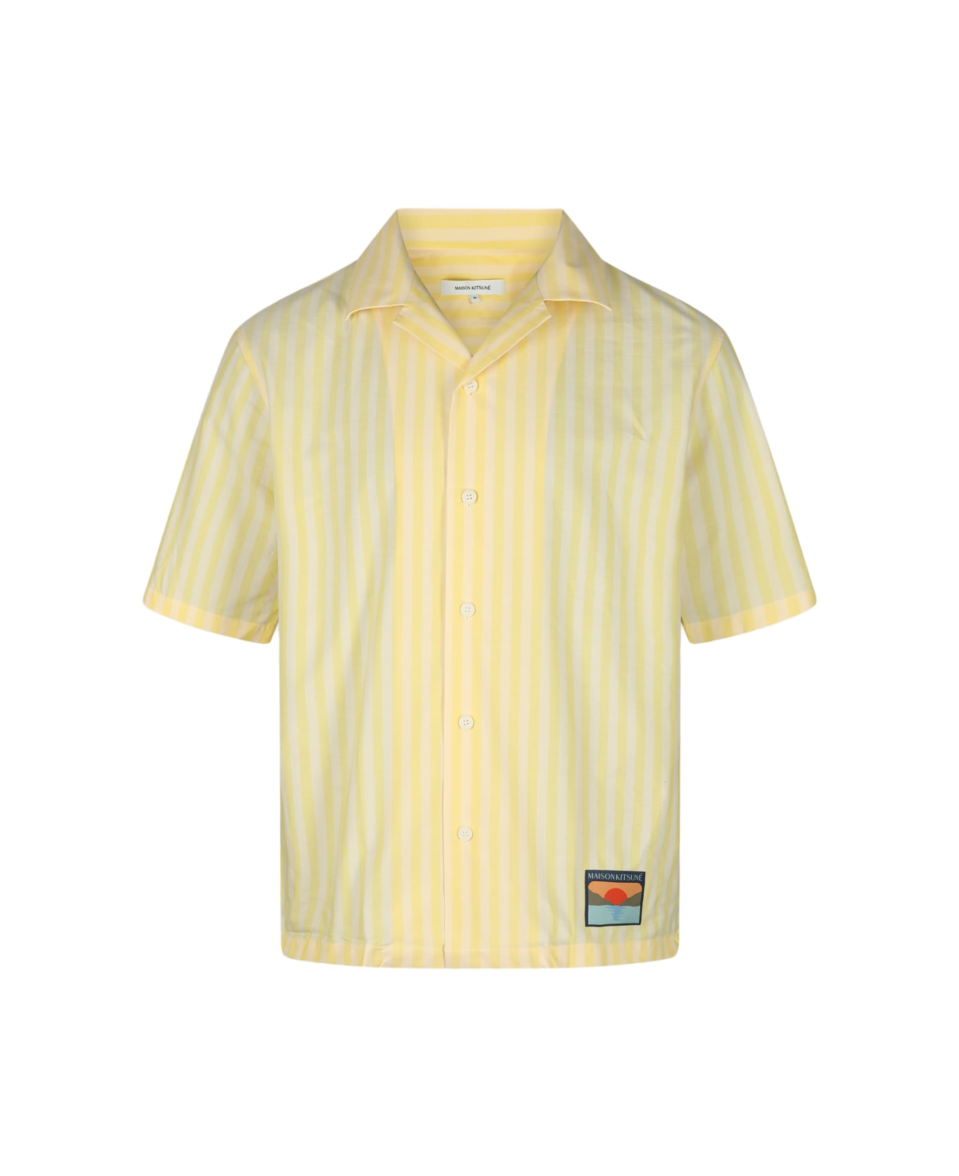 Maison Kitsuné Light Yellow Shirt - S720 LIGHT YELLOW STRIPES