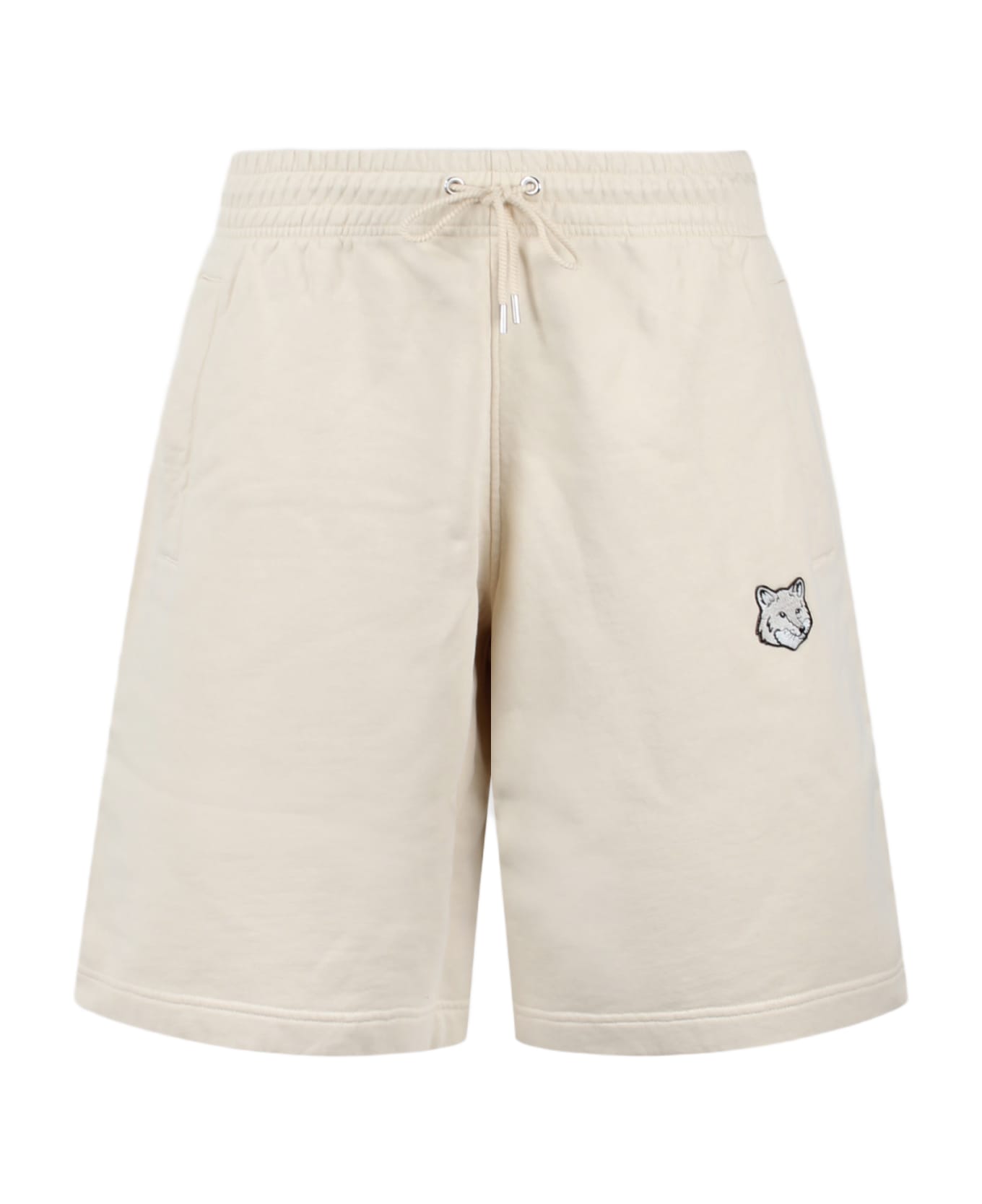 Maison Kitsuné Bold Fox Head Patch Jog Shorts - White ショートパンツ