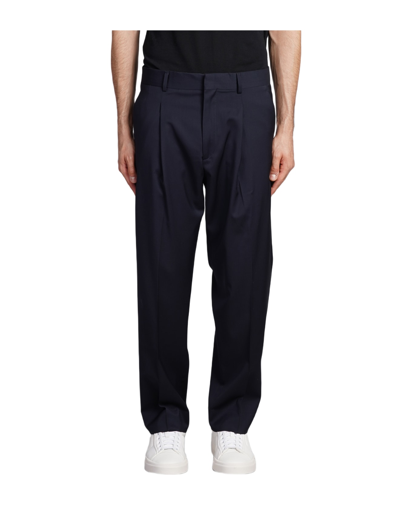 costumein Vincent Pants In Blue Wool - BLUE