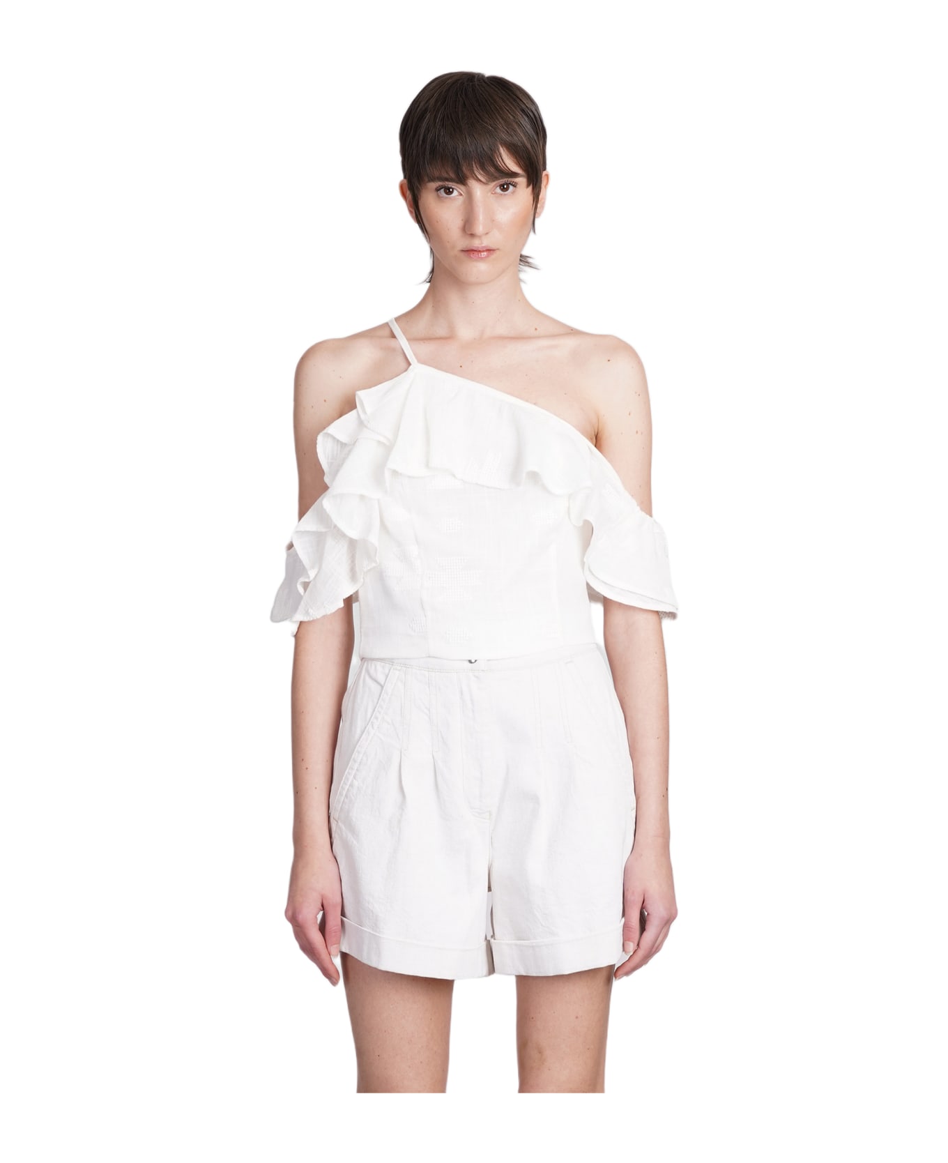 IRO Adanna Topwear In White Cotton - white ジャンプスーツ