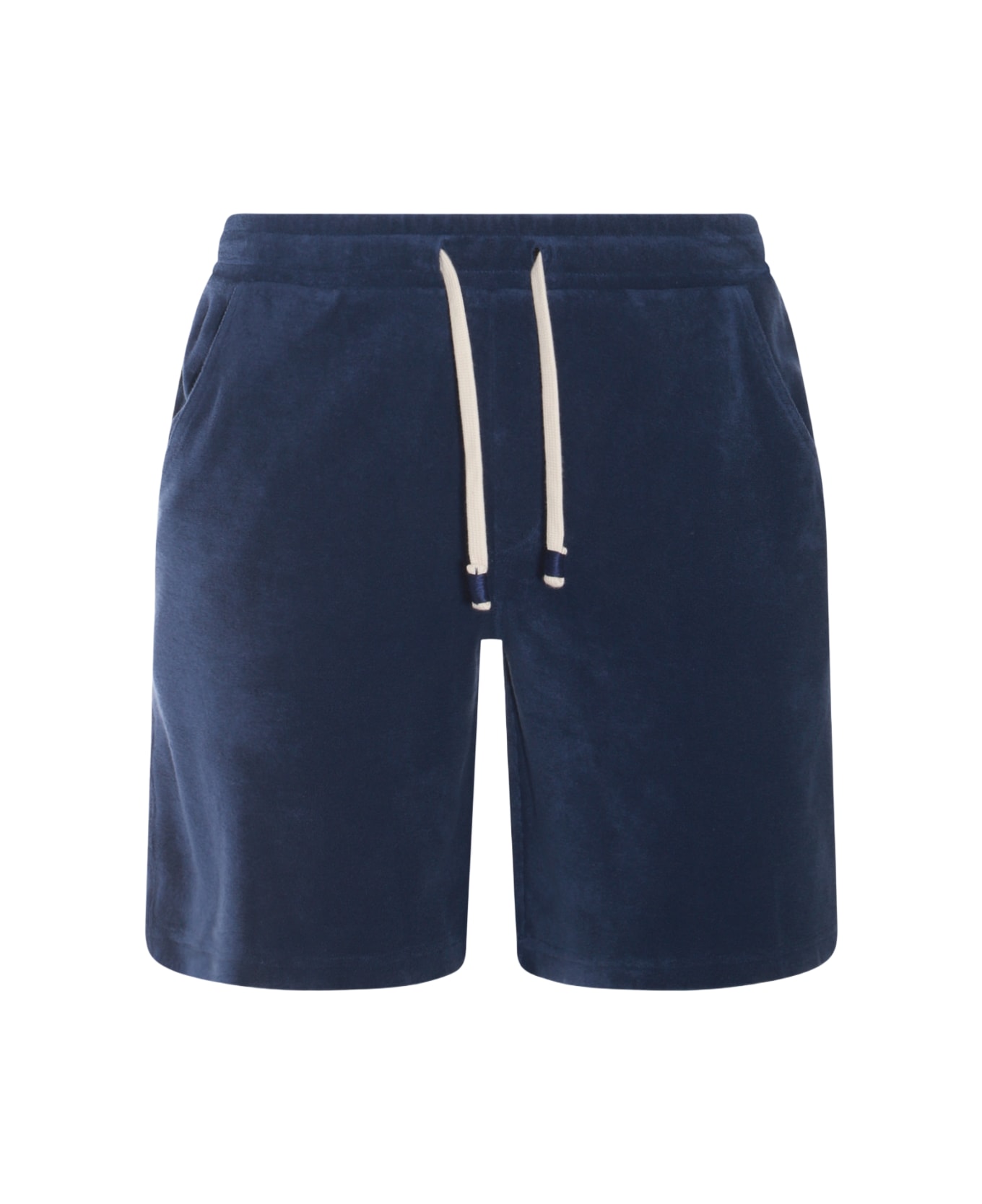 Altea Blue Cotton Shorts - Blue