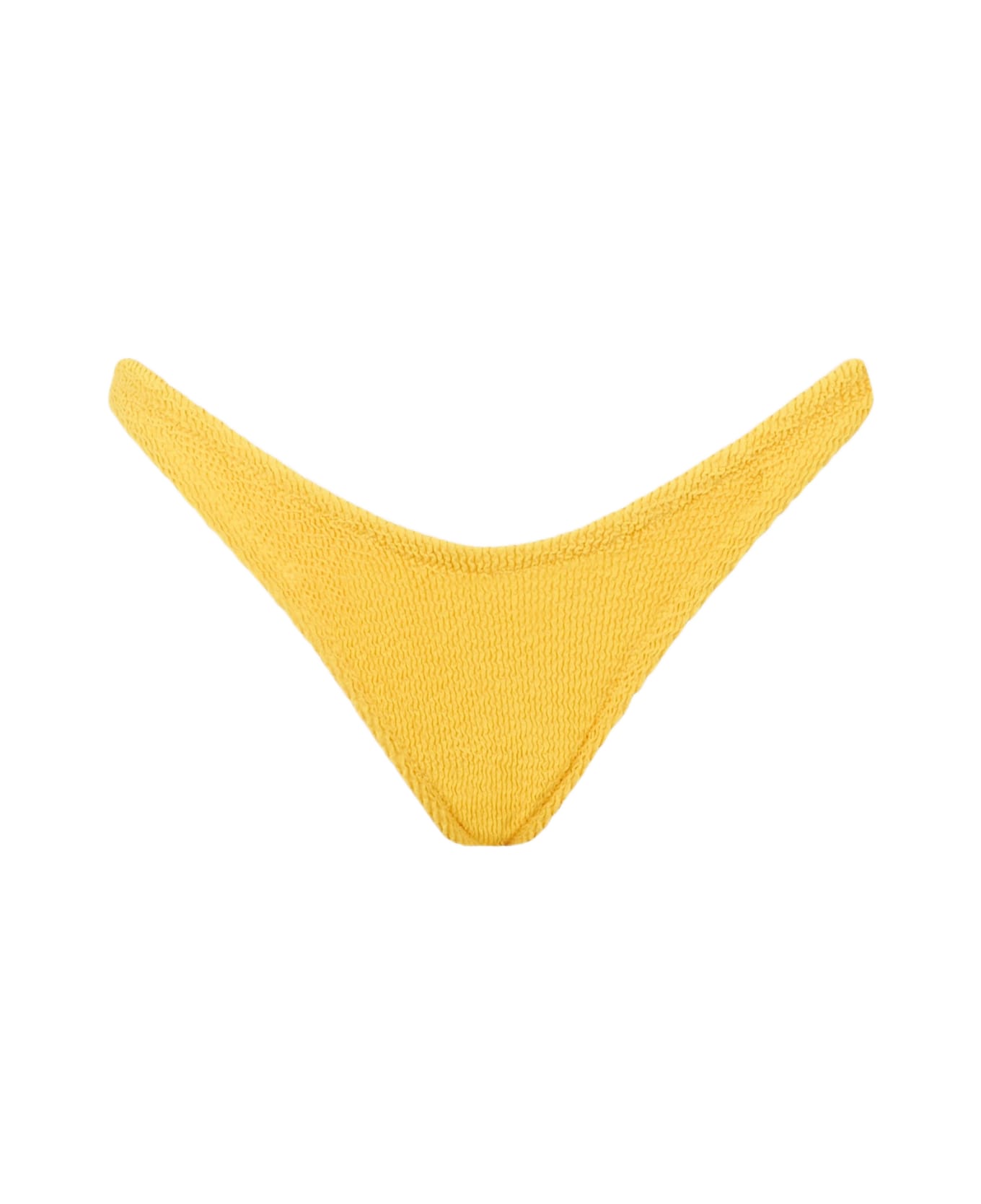 MC2 Saint Barth Woman Yellow Crinkle Swim Briefs - YELLOW