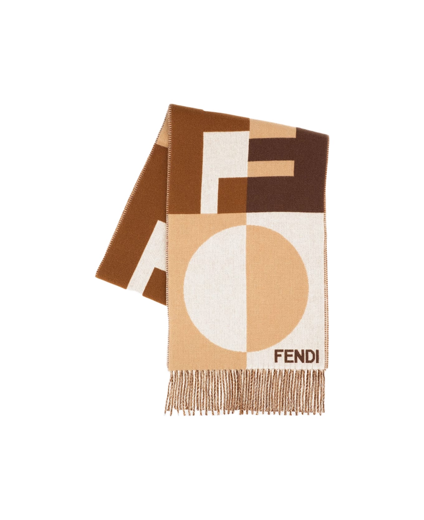 Fendi Deco Scarf - Beige