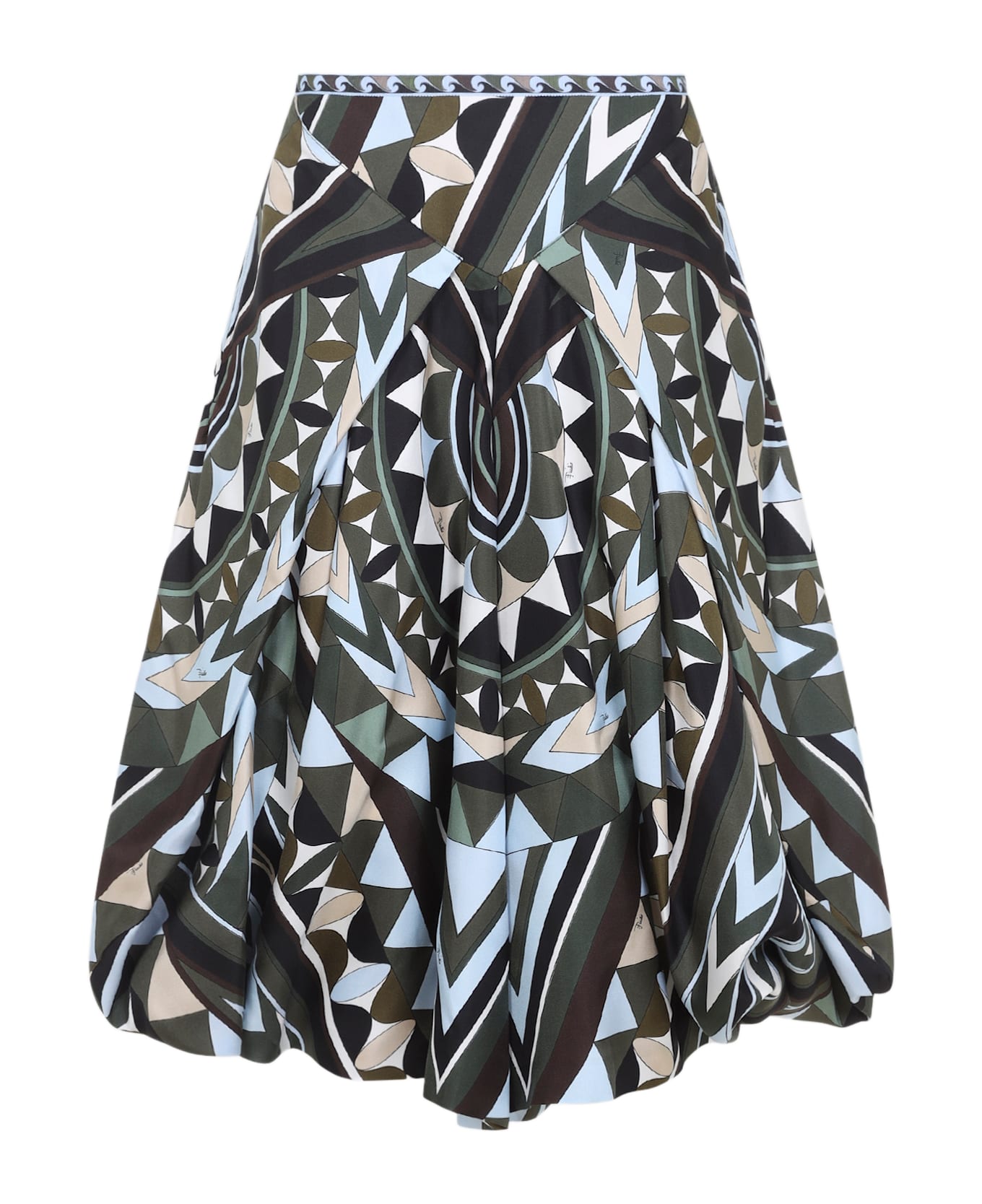 Pucci Silk Pants - Khaki Blue