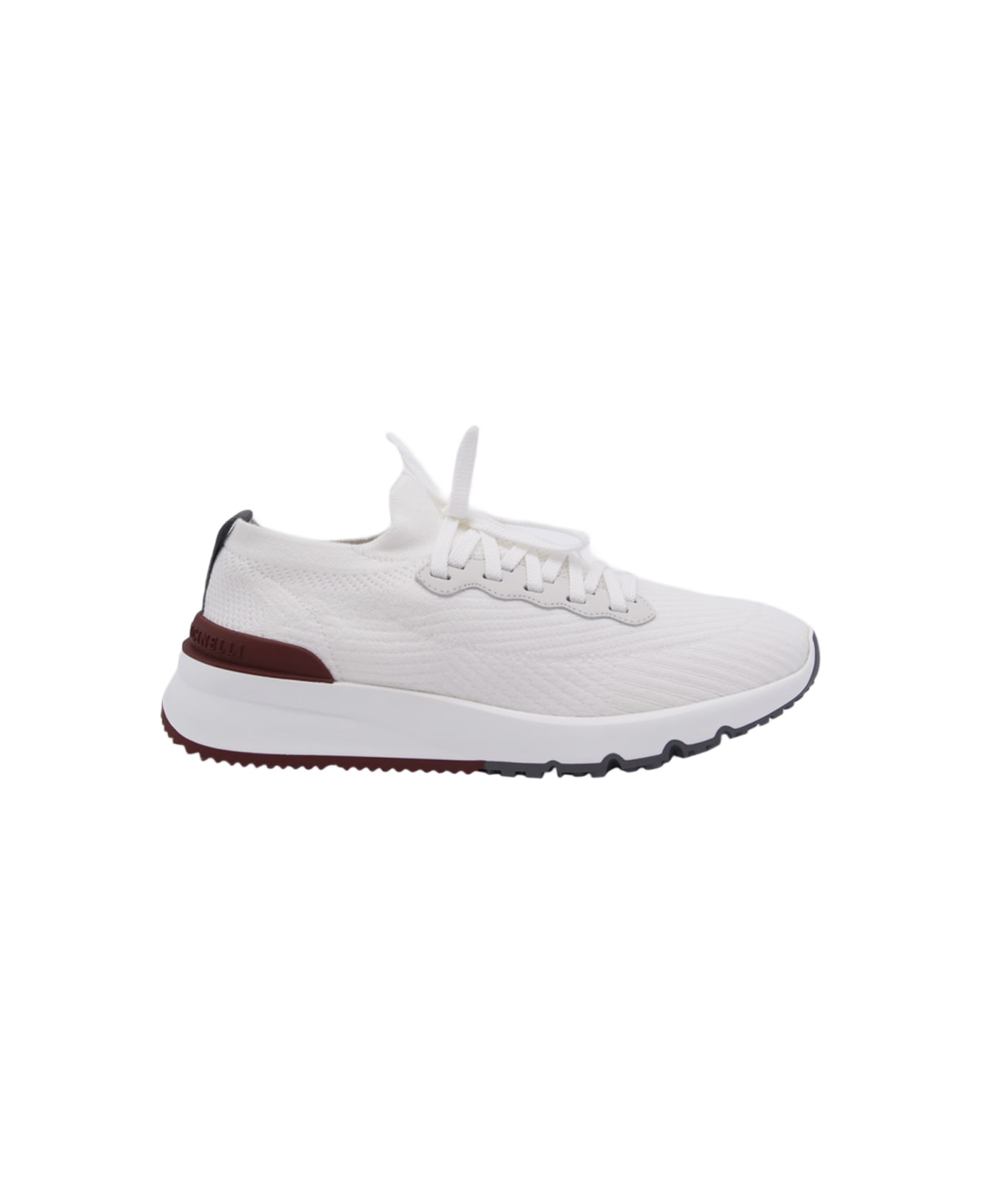 Brunello Cucinelli White Knit Sneakers - White