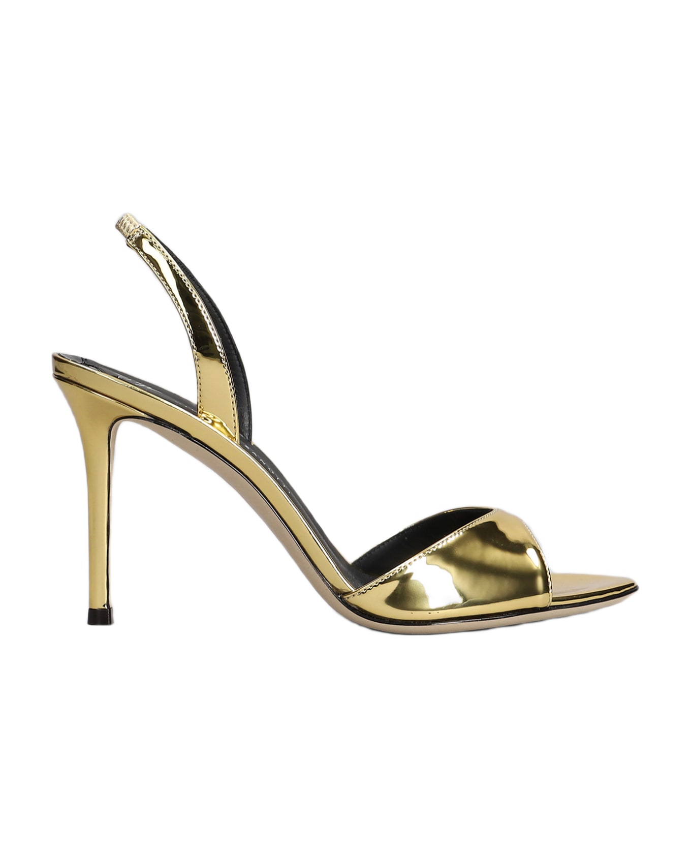 Giuseppe Zanotti Sandals In Gold Patent Leather - gold