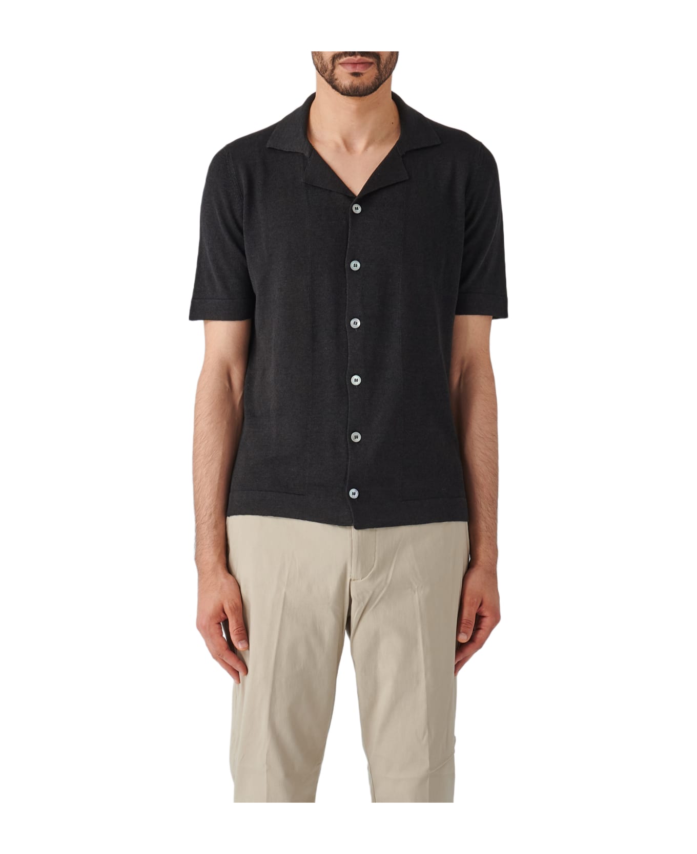 Gran Sasso Camicia M/m Shirt - NERO シャツ