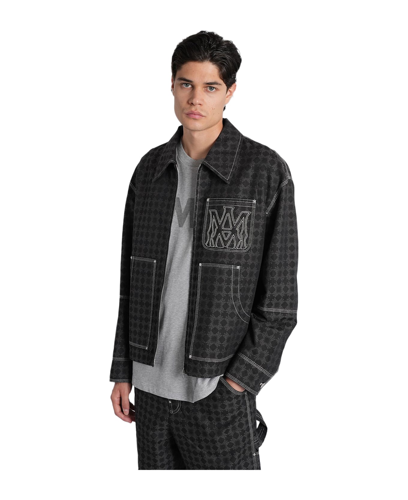 AMIRI Casual Jacket In Black Cotton - black