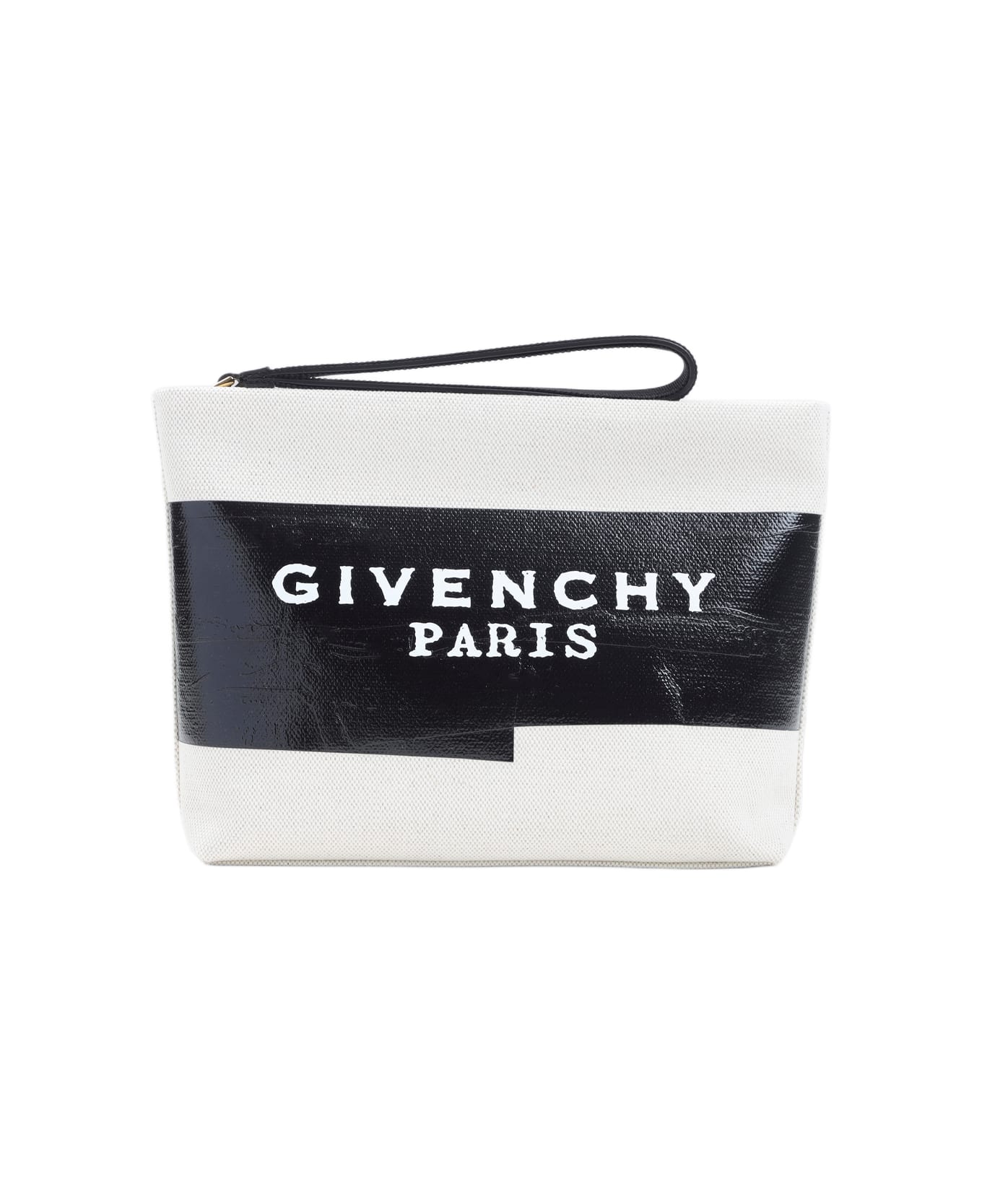 Givenchy Logo Pouch - Beige Black