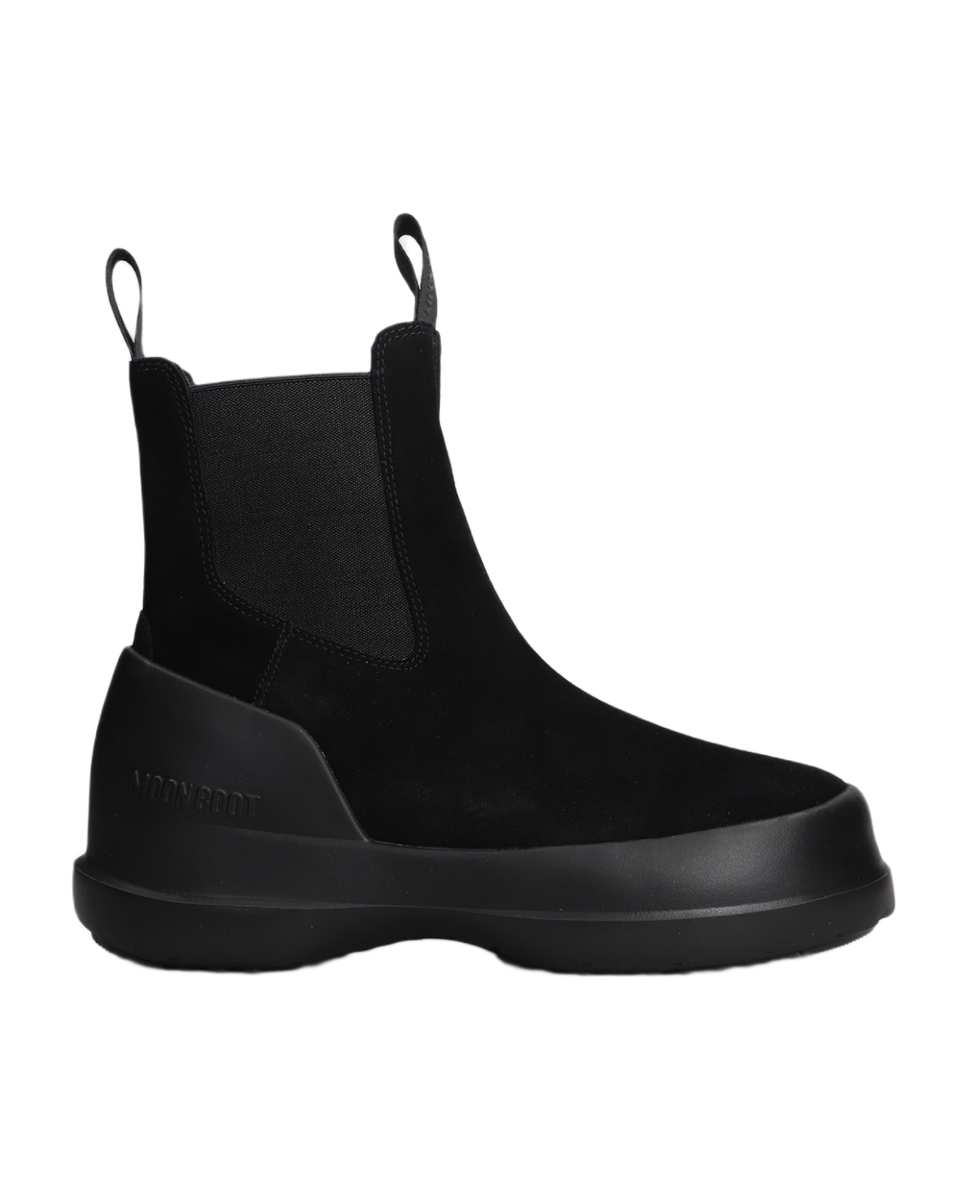 Moon Boot Mb Luna Chelsea Ankle Boots In Black Suede - black