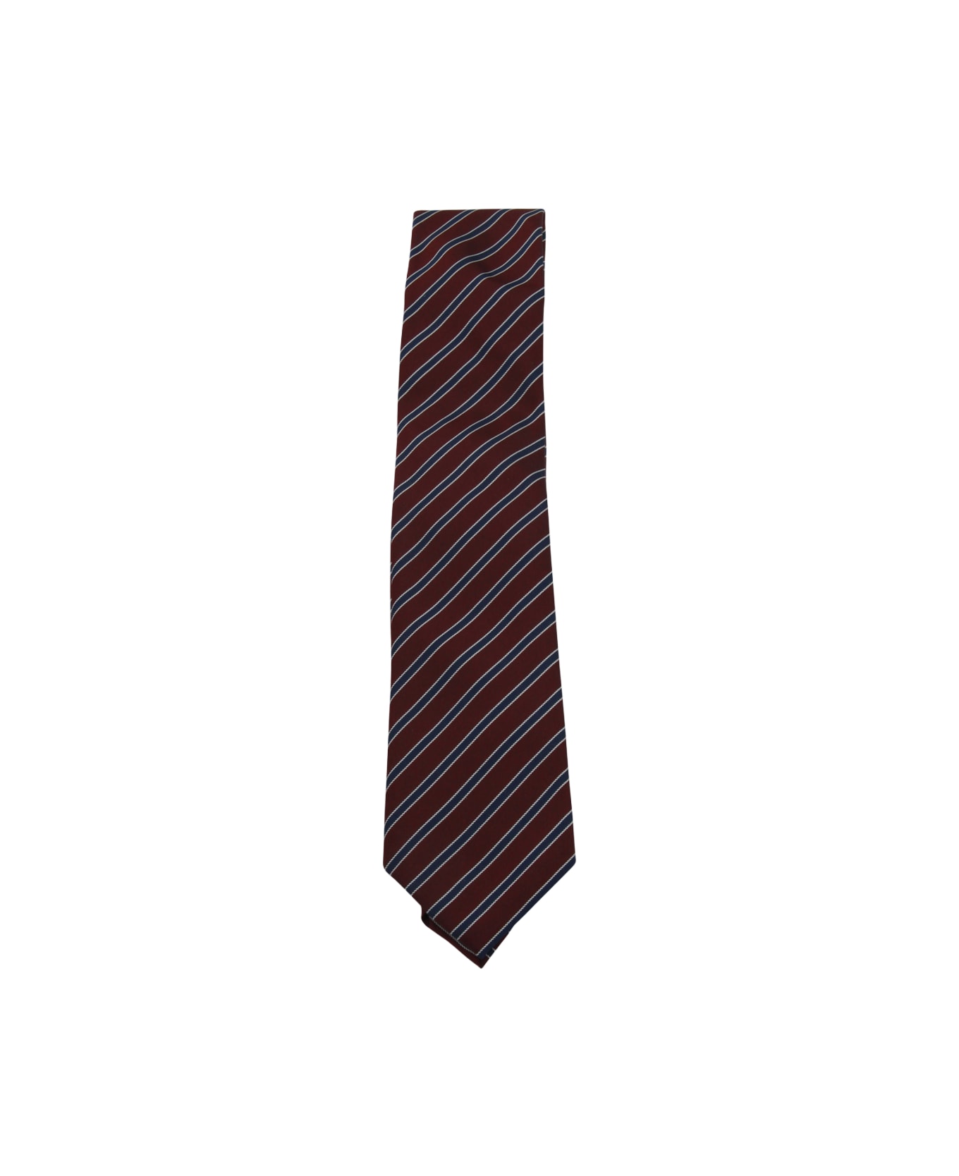 Zegna Burgundy Silk Tie - Purple
