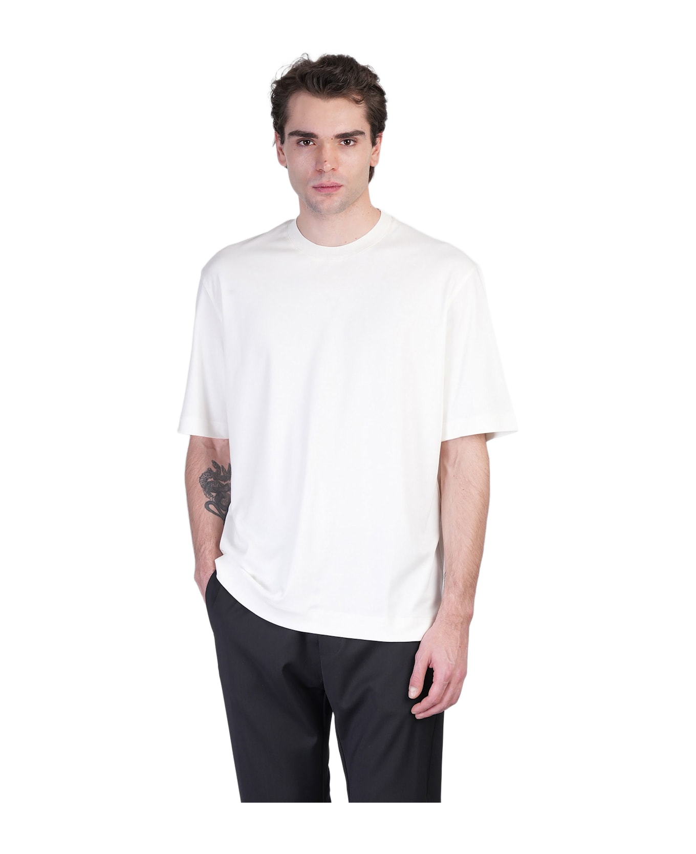 Zegna T-shirt In White Cotton - white