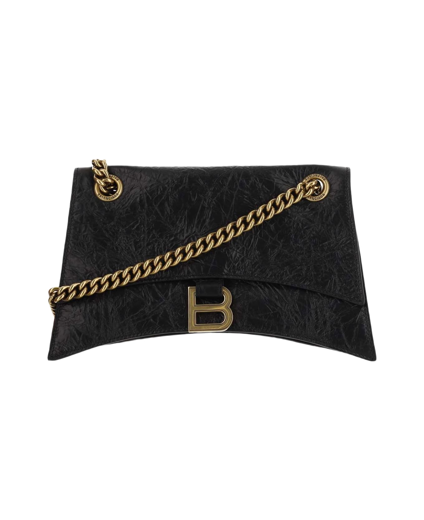 Balenciaga Crush Chain Small Quilted Bag - Black
