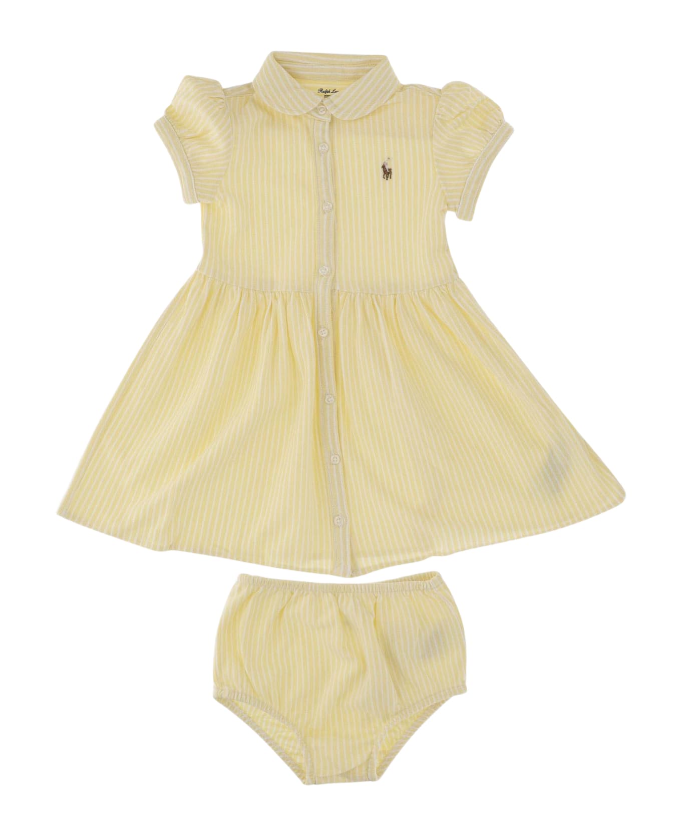 Polo Ralph Lauren Two-piece Cotton Set - Yellow ワンピース＆ドレス