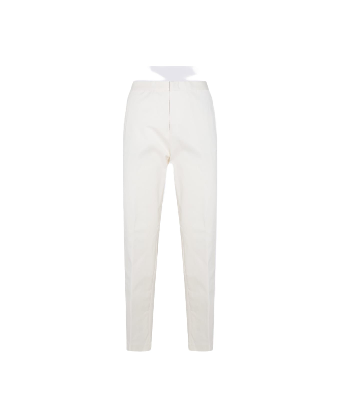 Fabiana Filippi White Cotton Pants - White ボトムス