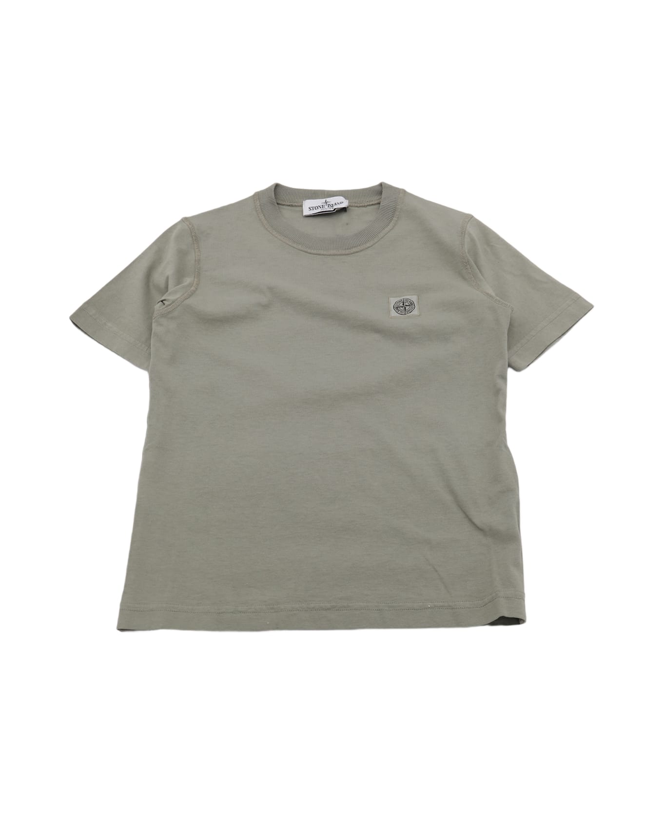Stone Island Junior Dark Green Cotton T-shirt - GREEN