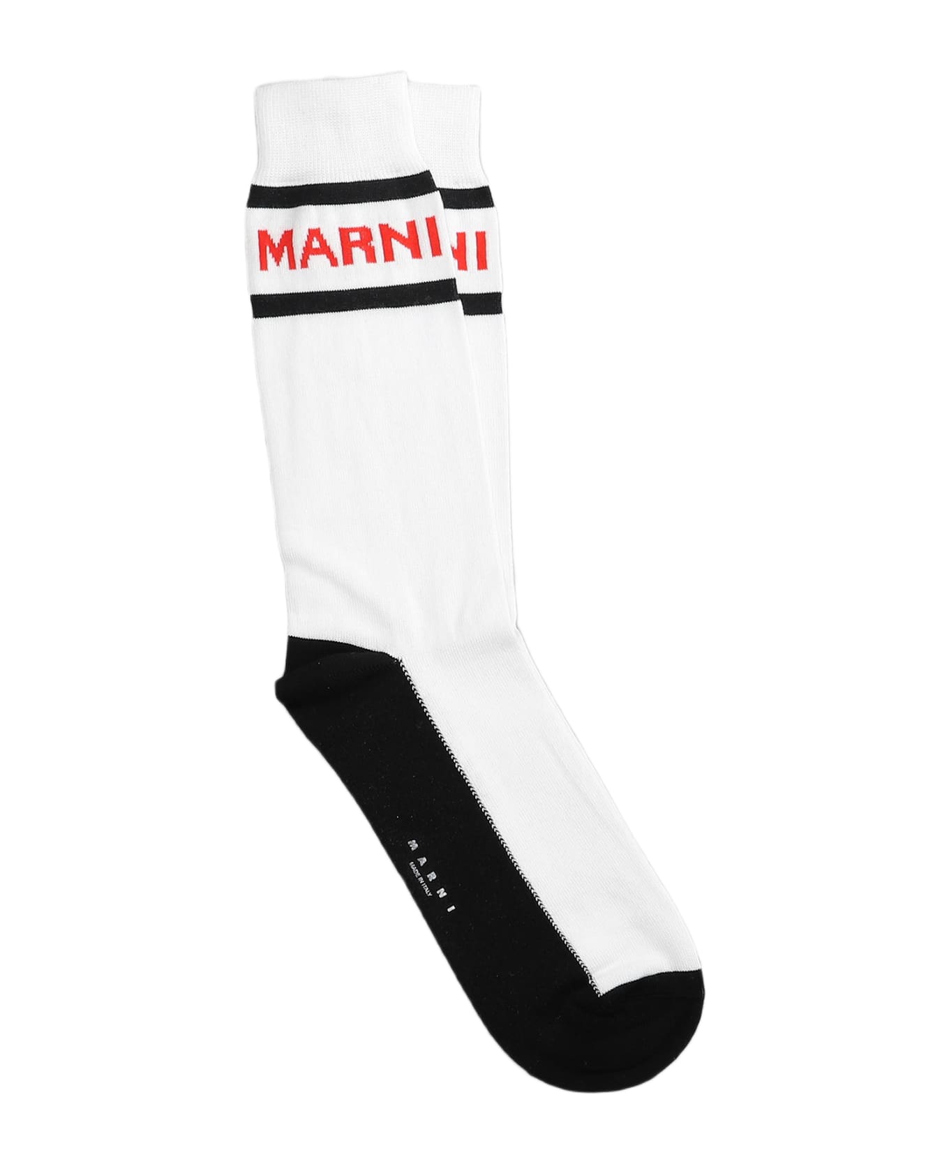 Marni White Cotton Socks - Bianco