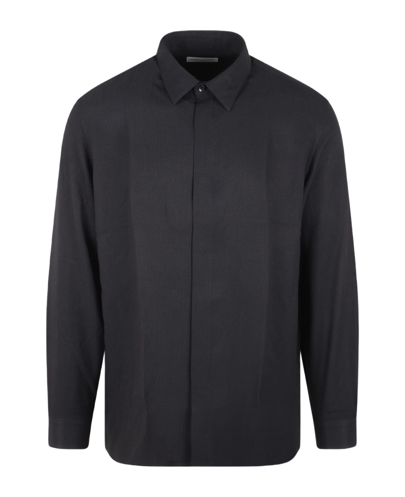 Saint Laurent Piqué Shirt - Black