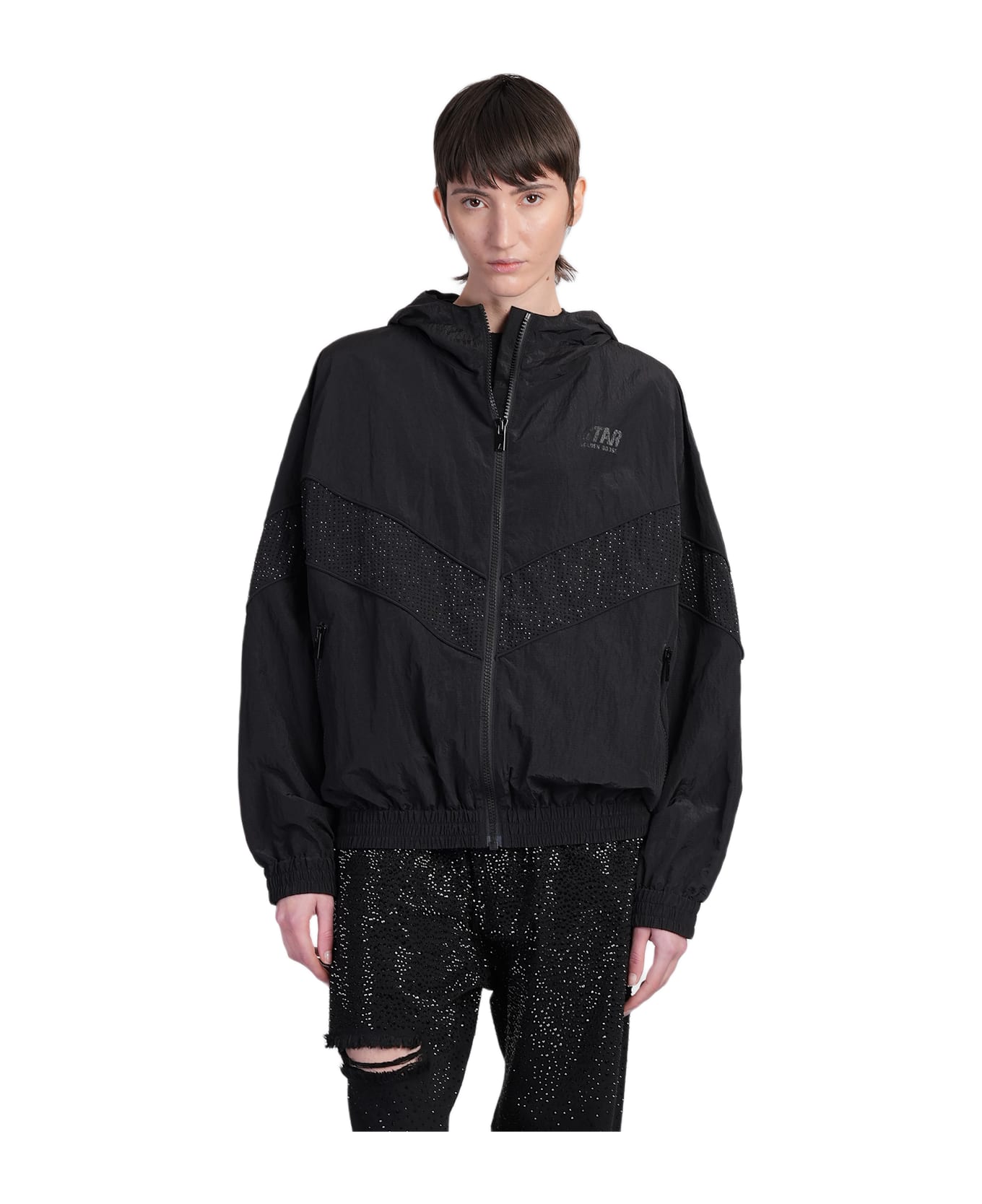 Golden Goose Letizia Casual Jacket In Black Nylon - black