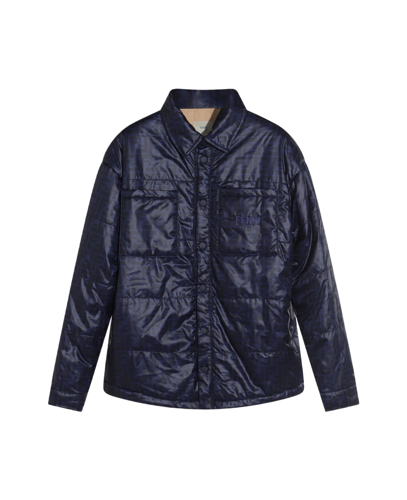 Fendi Dark Blue Down Jacket - YALE