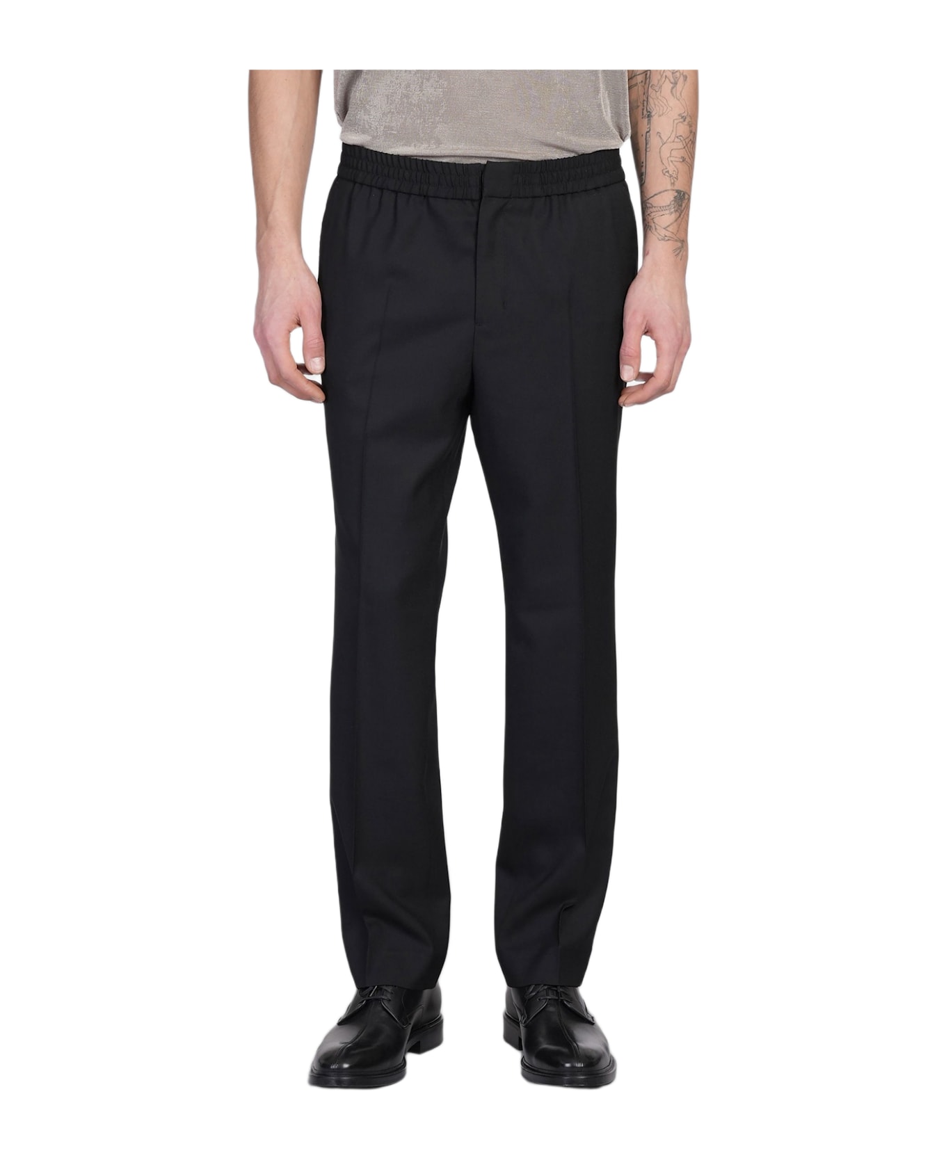 Ami Alexandre Mattiussi Pants In Black Wool - black