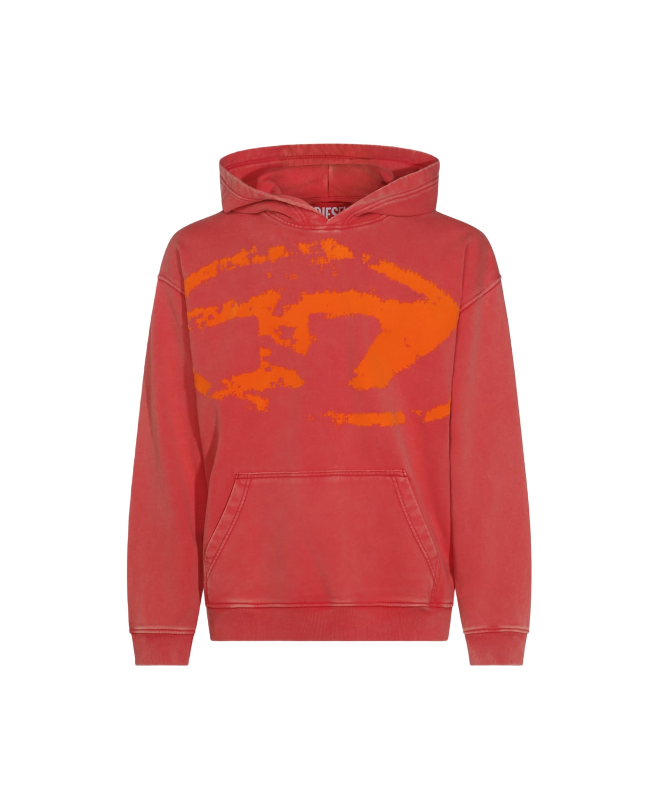 Diesel Red Cotton Sweatshirt - 42a