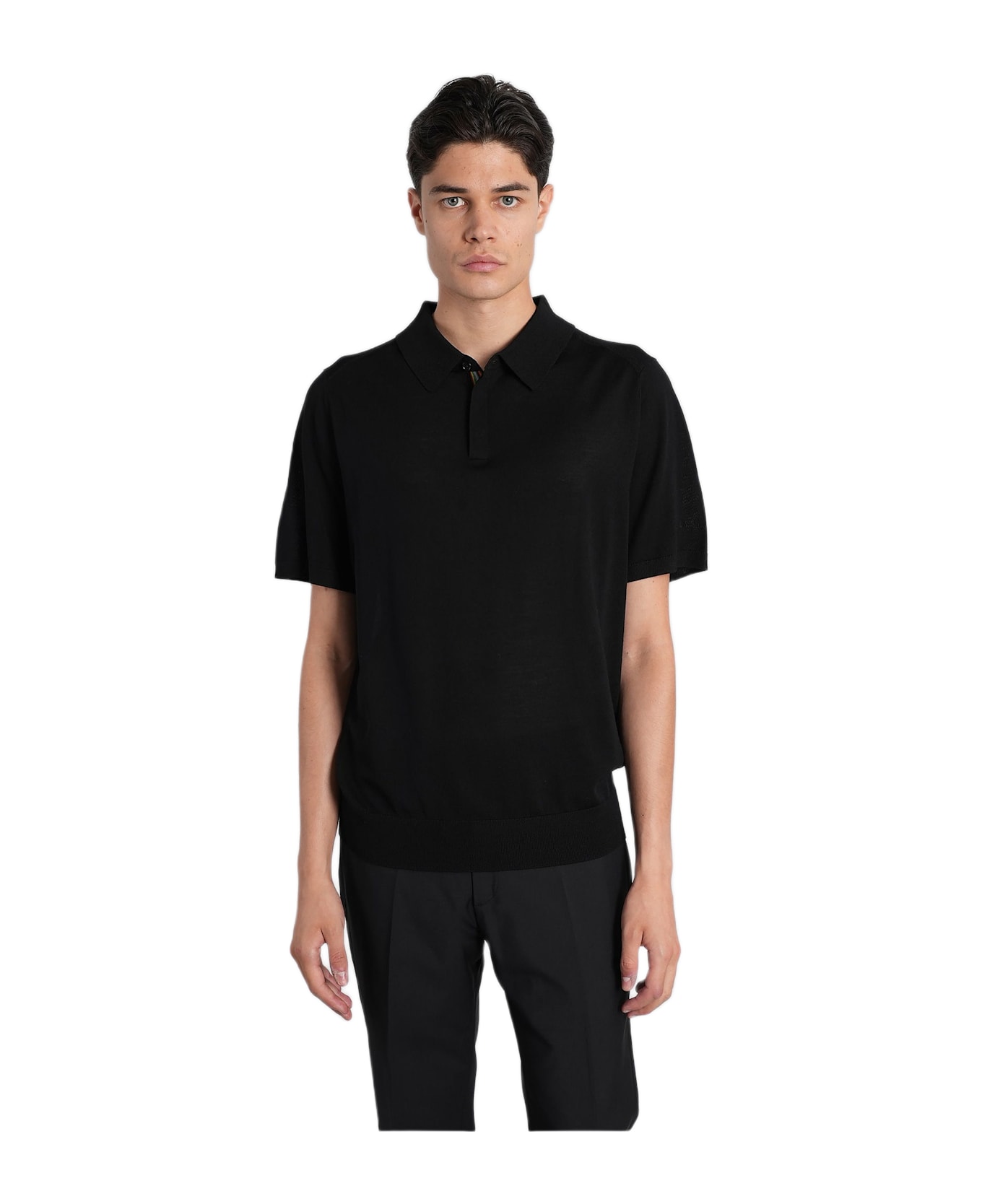 Paul Smith Polo In Black Wool - black