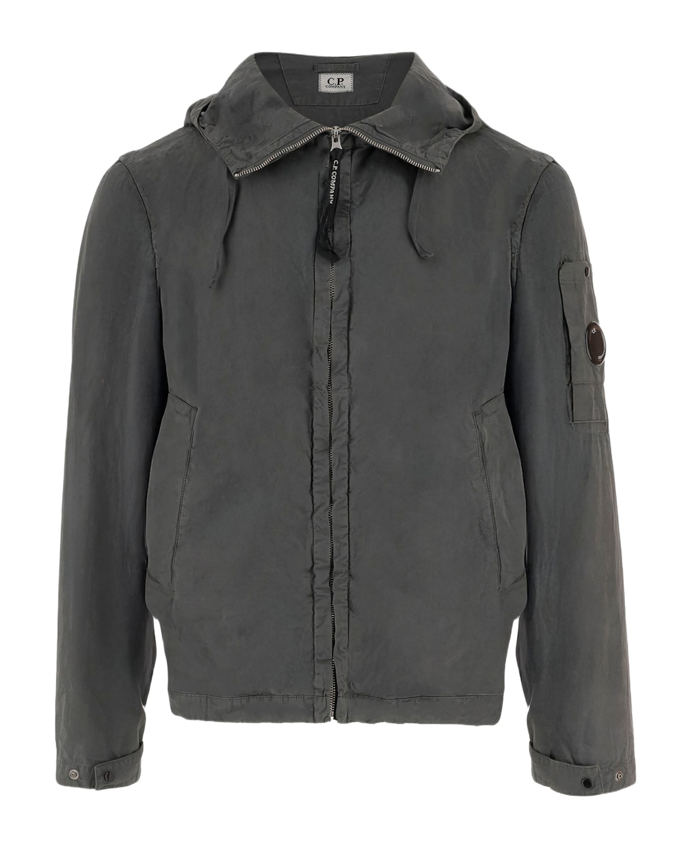 C.P. Company Cotton Jacket With Hood - Grey
