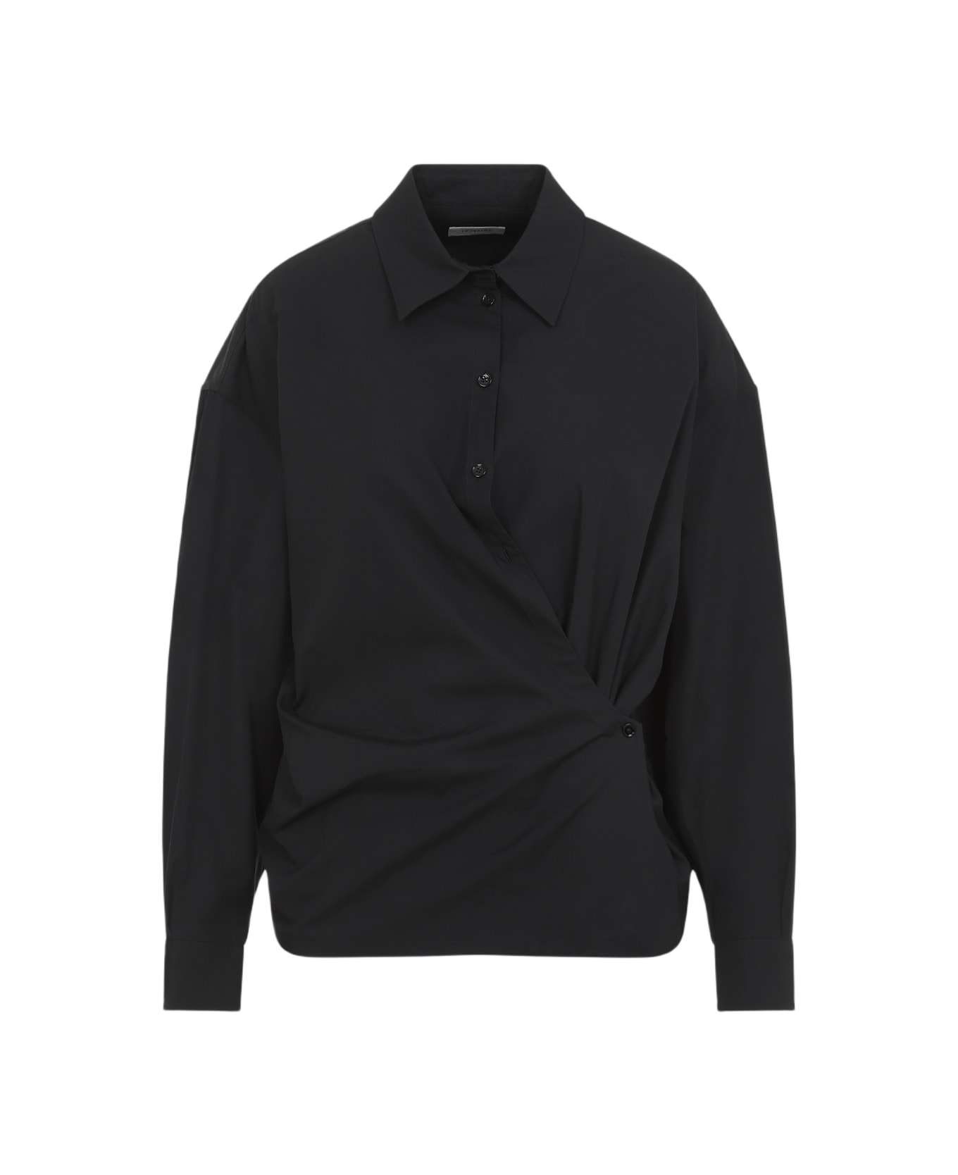 Lemaire Straight Collar Twisted Shirt - Caviar