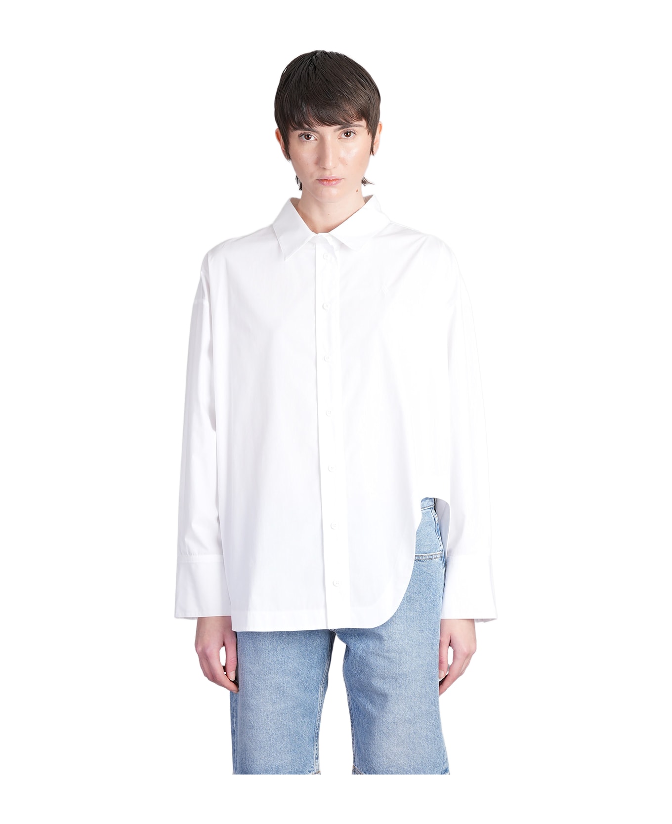 The Attico Shirt In White Cotton - white
