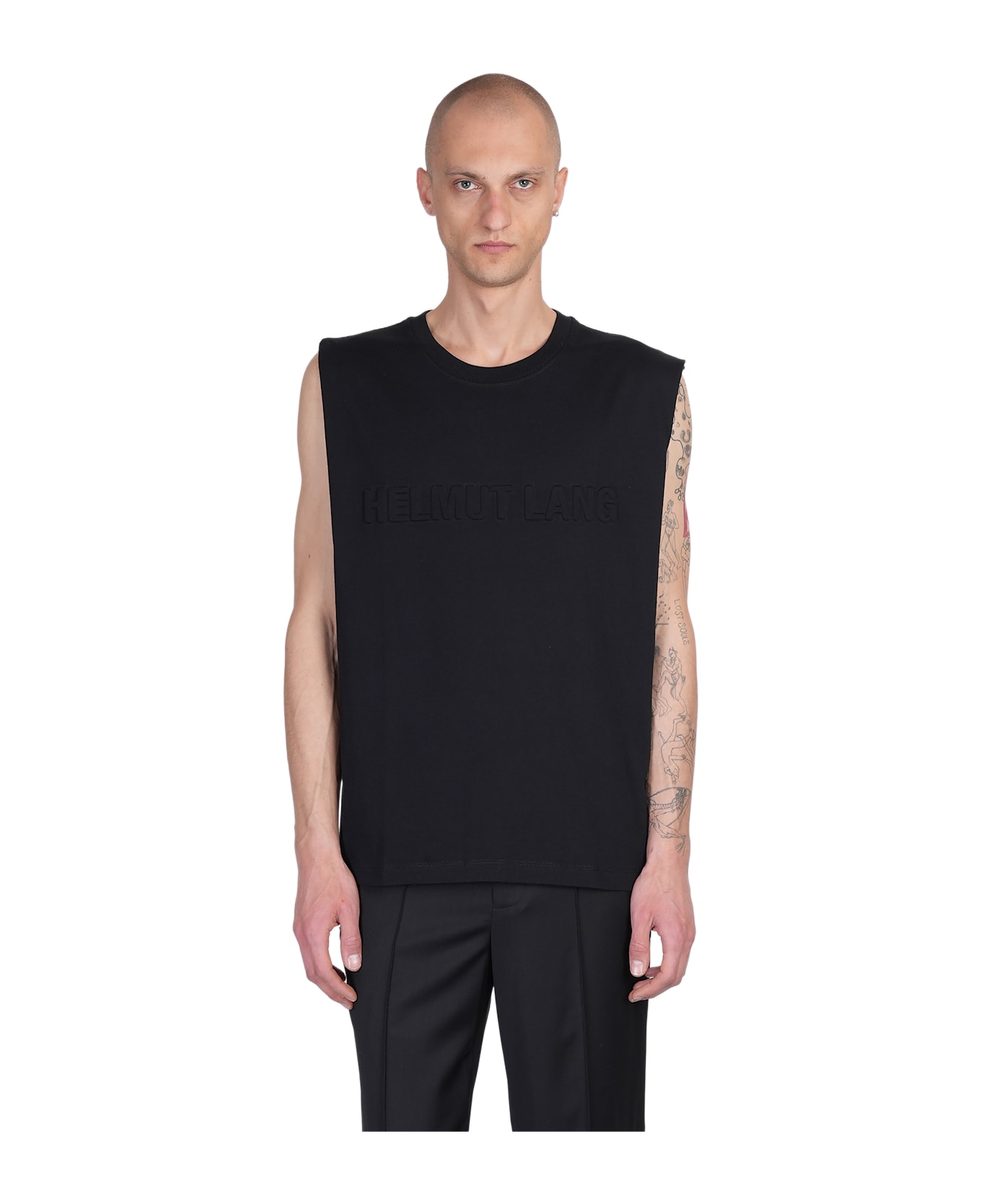 Helmut Lang Tank Top In Black Cotton - black