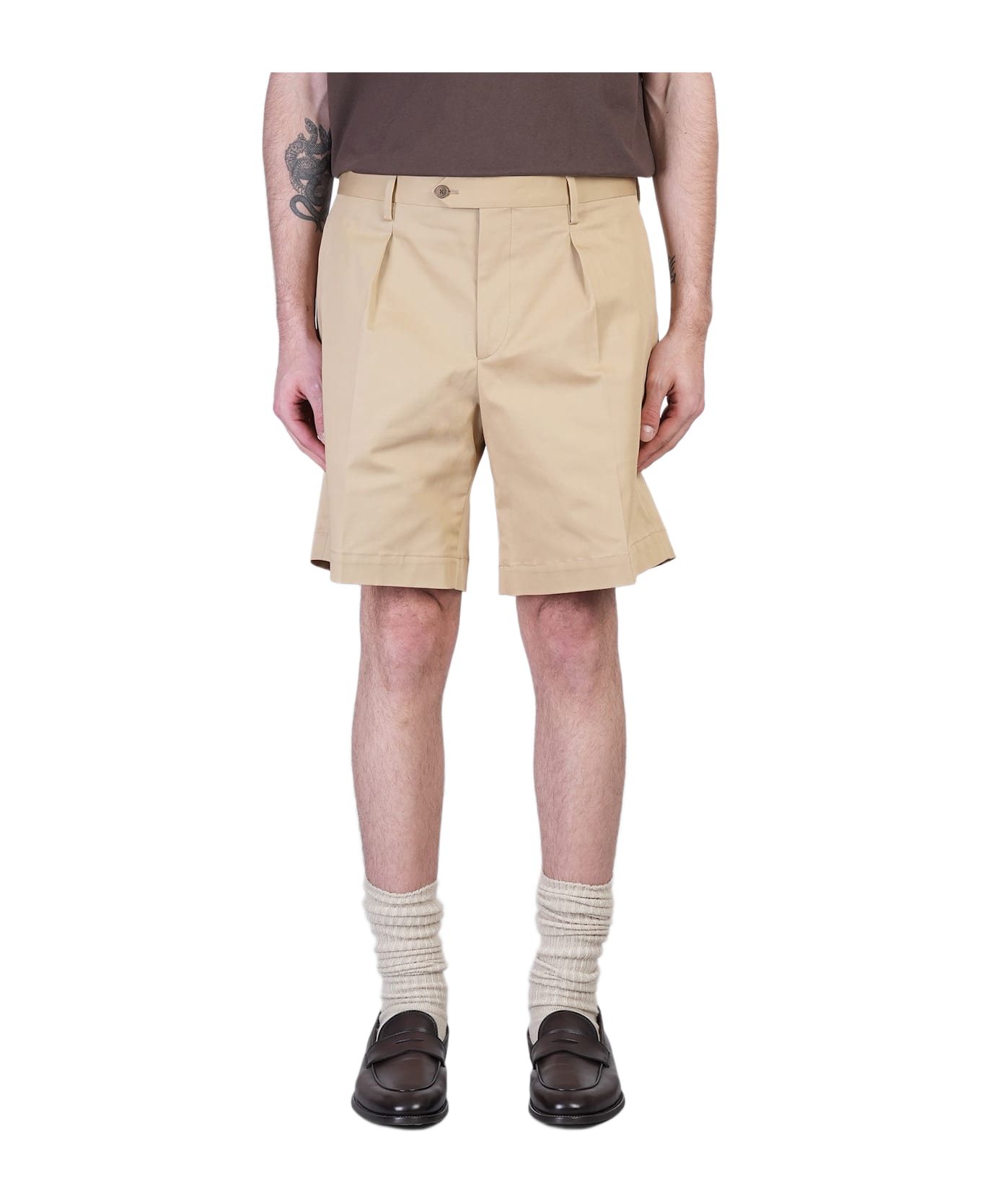Briglia 1949 Javas Shorts In Camel Cotton - Camel