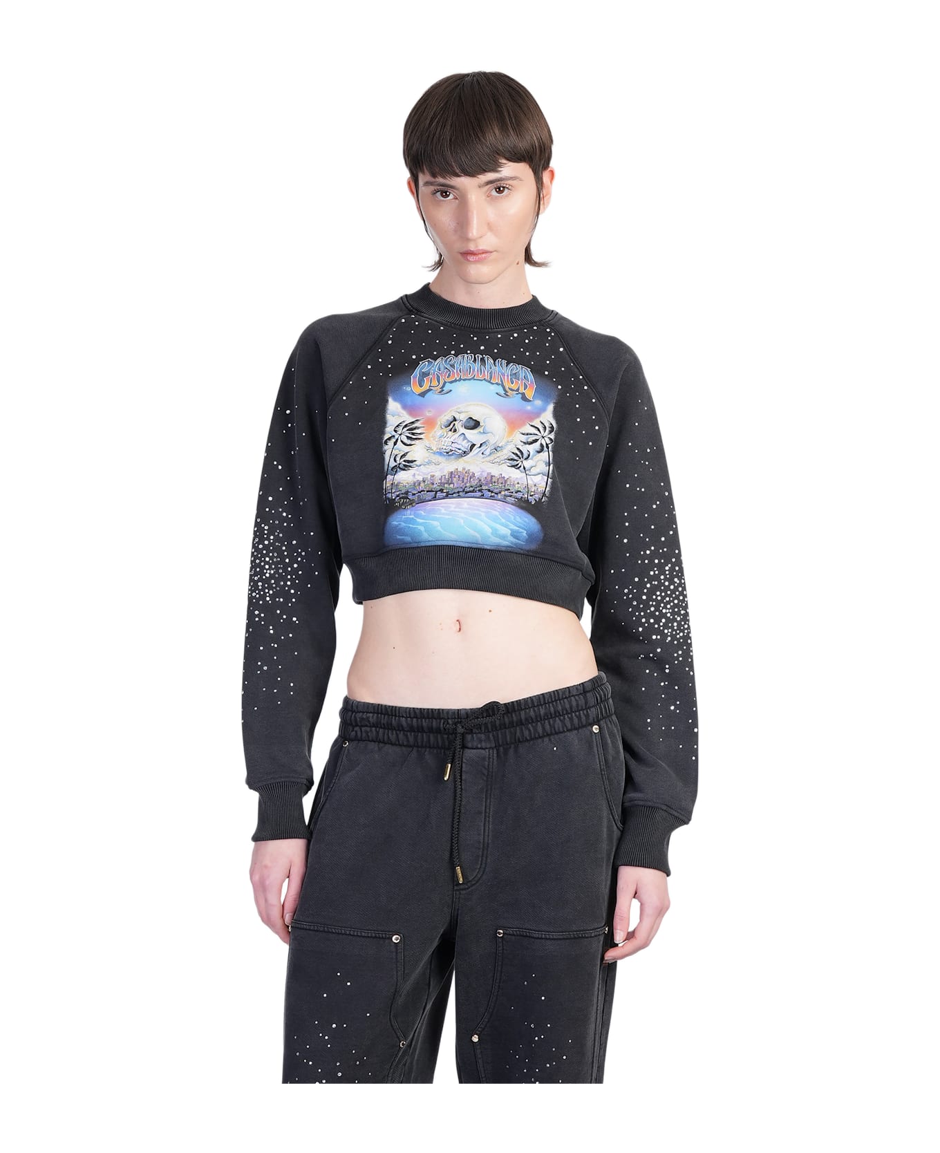 Casablanca Sweatshirt In Black Cotton - black