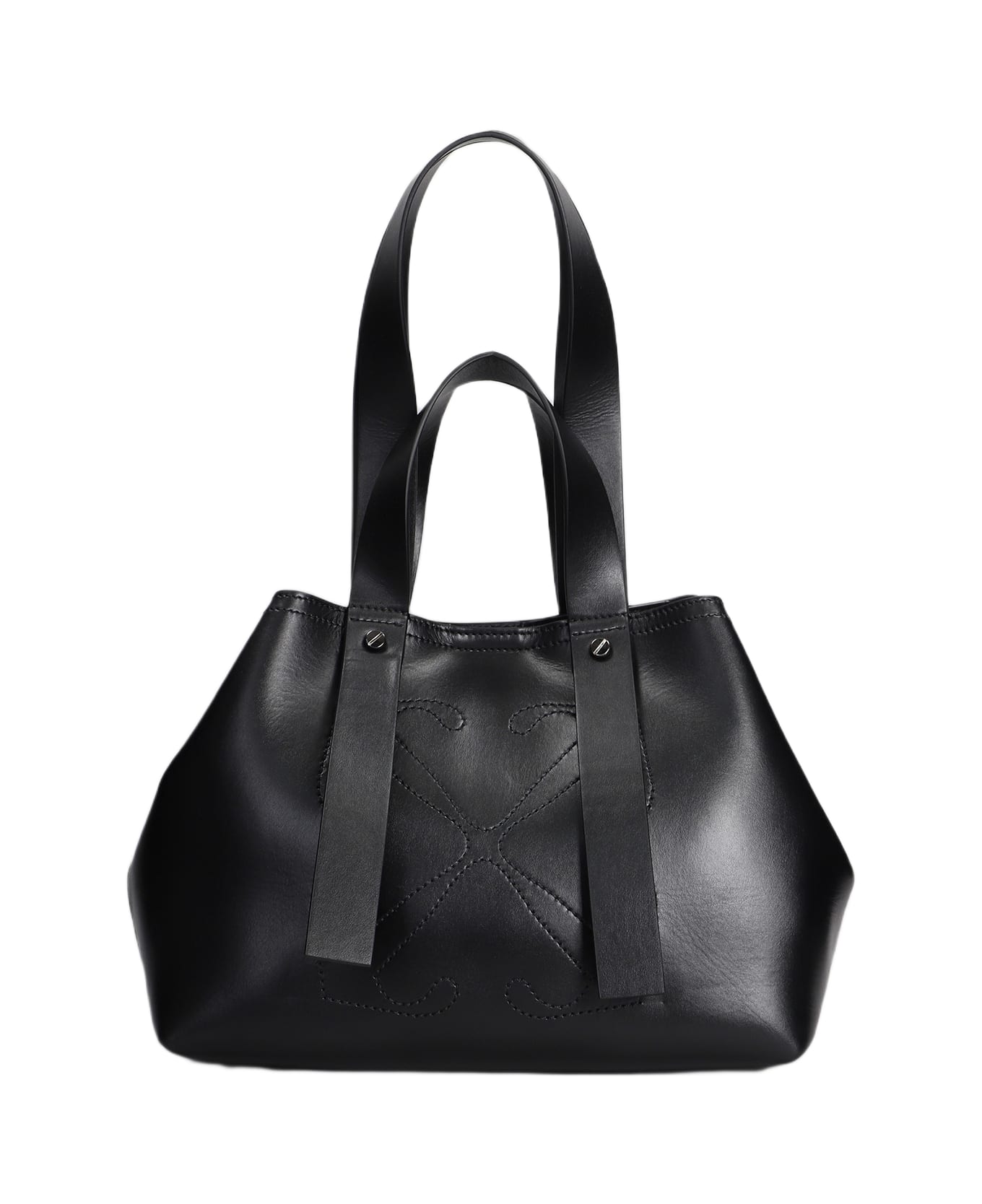 Off-White Day Off Small Tote In Black Leather - black