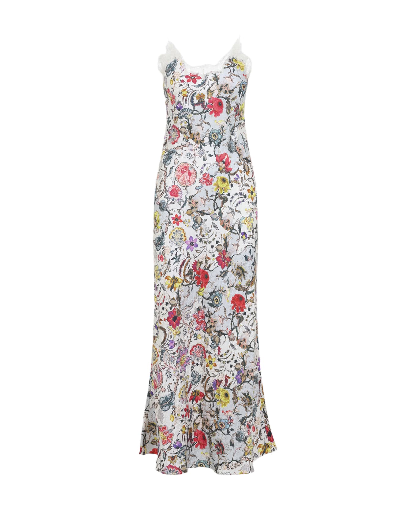 Roberto Cavalli Florentine Flowers Long Dress - Beige