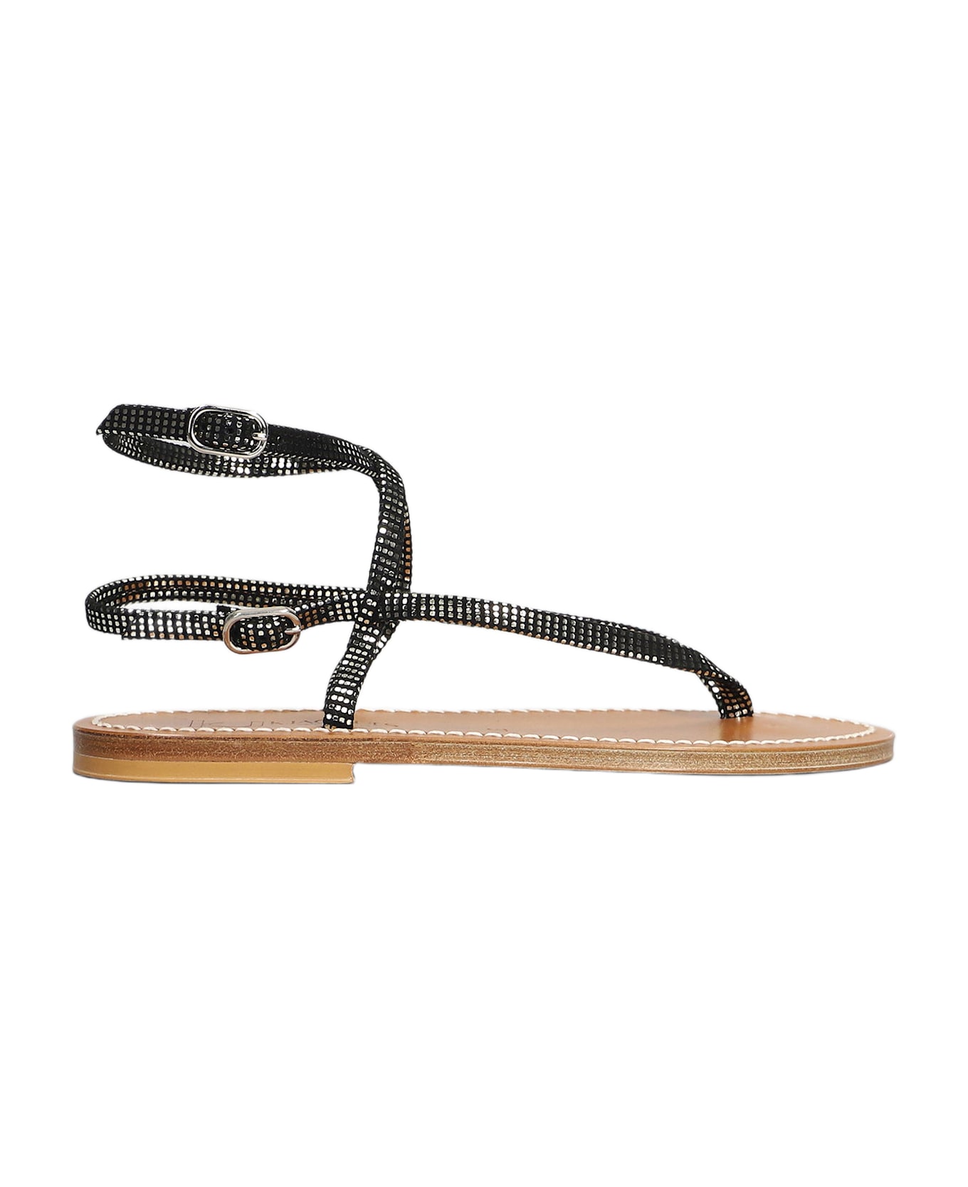 K.Jacques Abaki F Flats In Black Leather - black