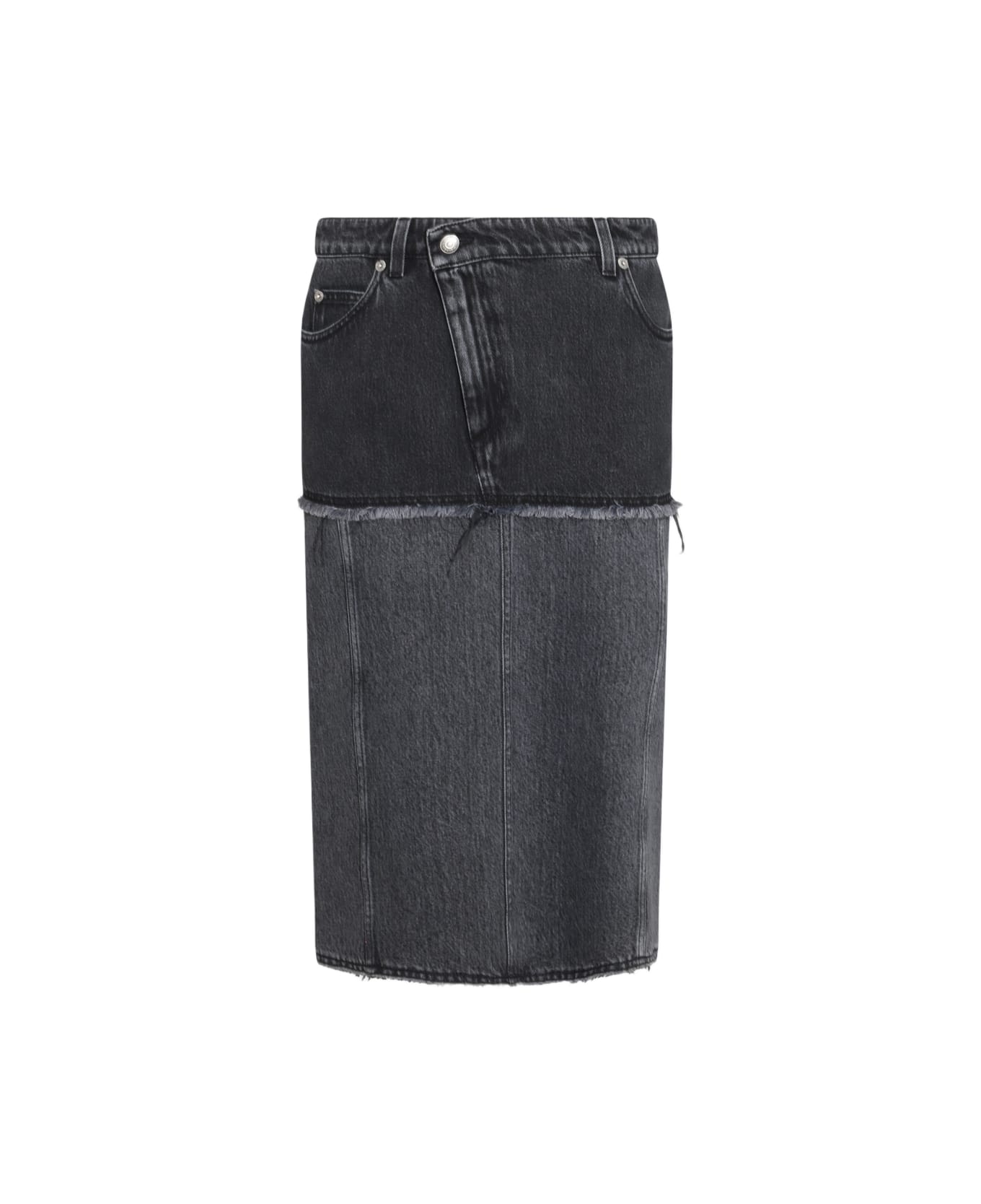 Alexander McQueen Cotton Skirt - BLACK