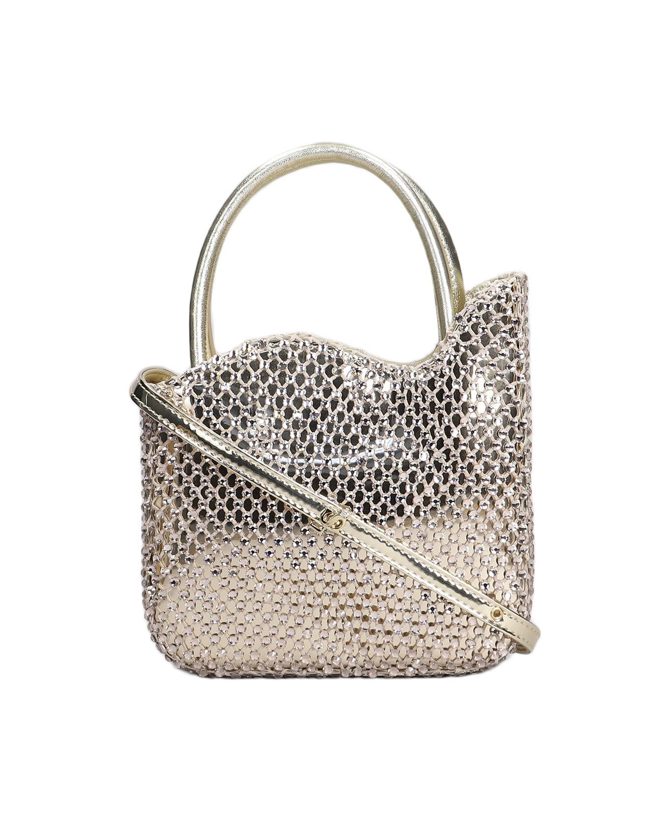 Le Silla Gilda Shoulder Bag In Platinum Leather - platinum