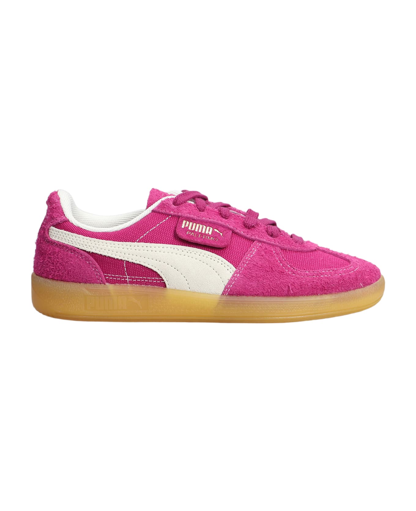 Puma Palermo Vintage Sneakers In Viola Suede And Fabric - Viola