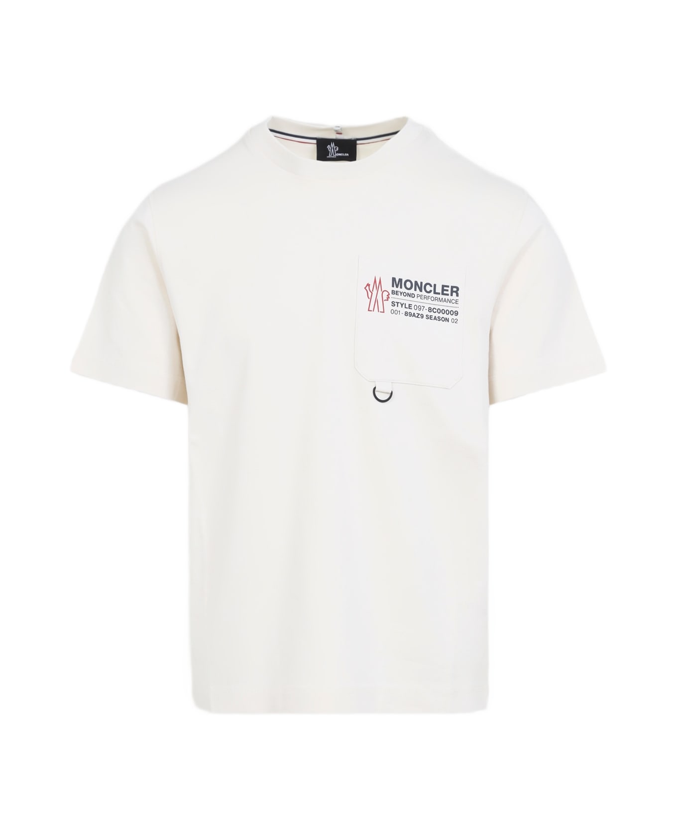 Moncler Grenoble Short Sleeves T-shirt - Natural