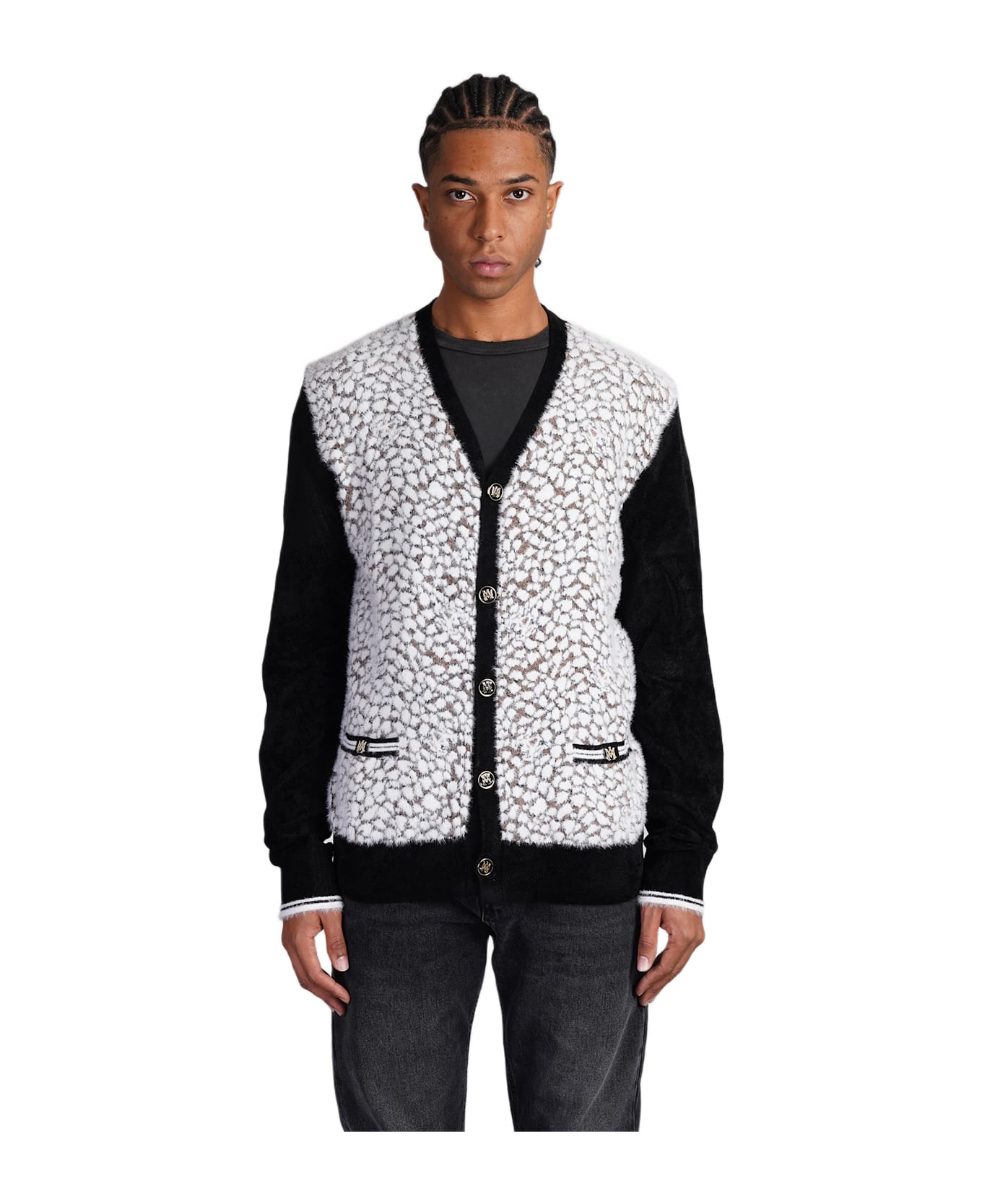 AMIRI Cardigan In White Polyamide - white