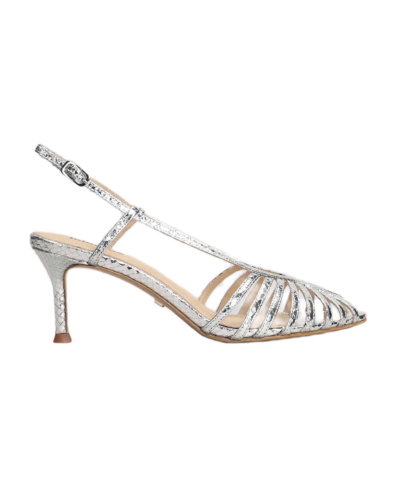 Lola Cruz Diana 65 Sandals In Silver Leather - silver