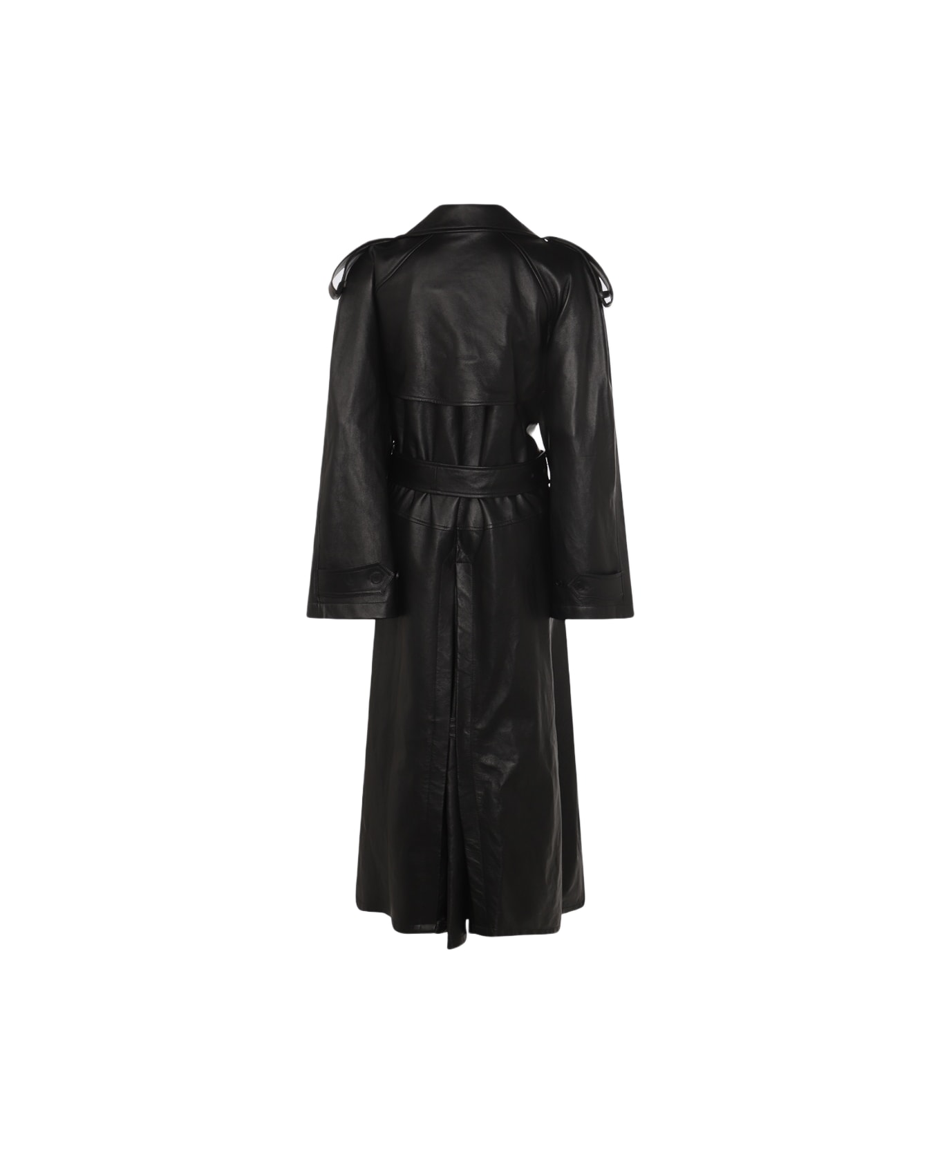 Balenciaga Black Leather Jacket - Black