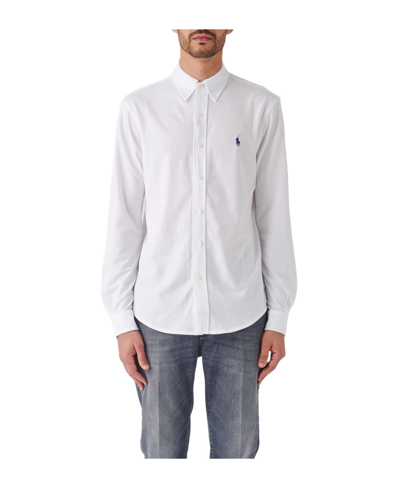 Polo Ralph Lauren Long Sleeve Sport Shirt Shirt - BIANCO