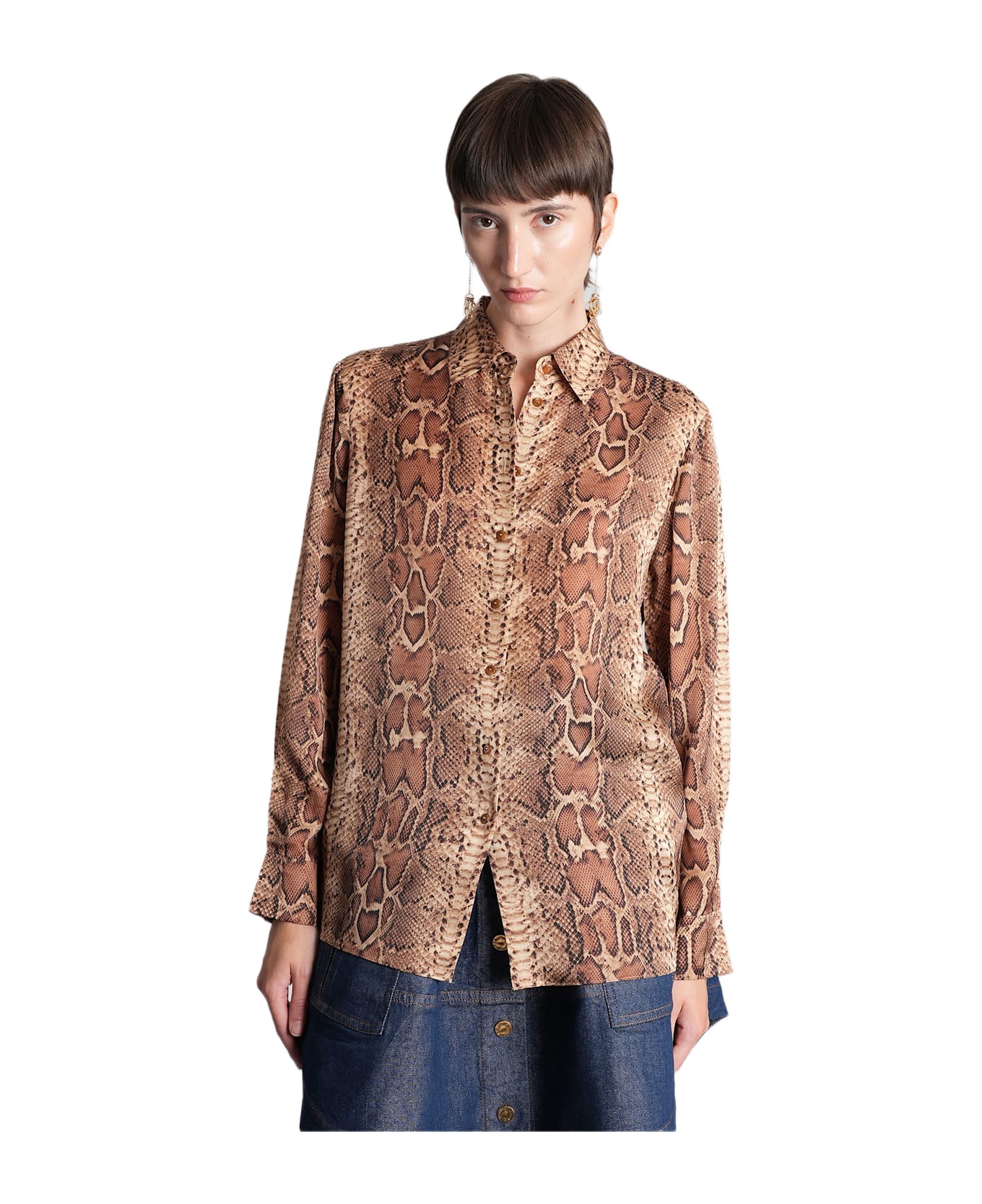 Zimmermann Shirt In Python Print Silk - python print