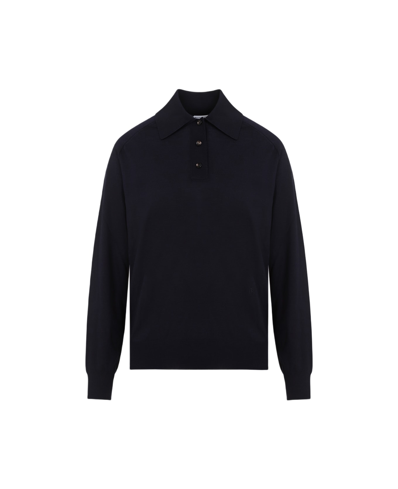 Bottega Veneta Long Sleeves Polo - Navy