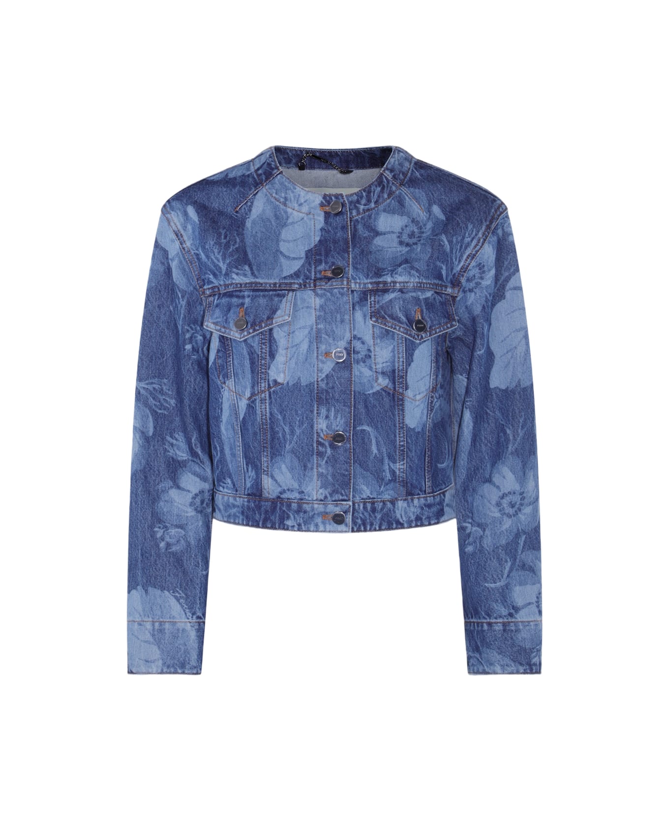 Fendi Blue Cotton Denim Jacket - OCEAN