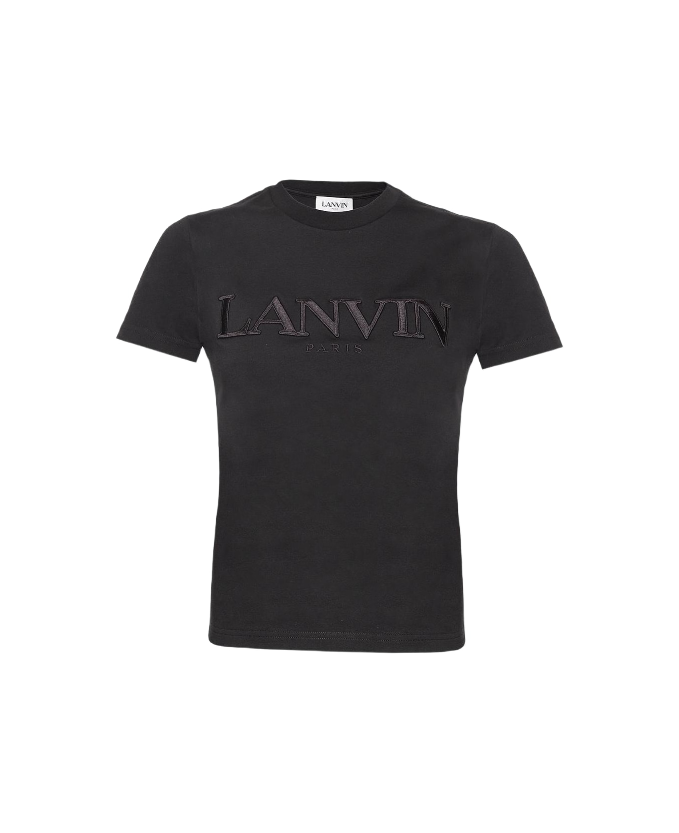 Lanvin Logo Embossed T-shirt - Black